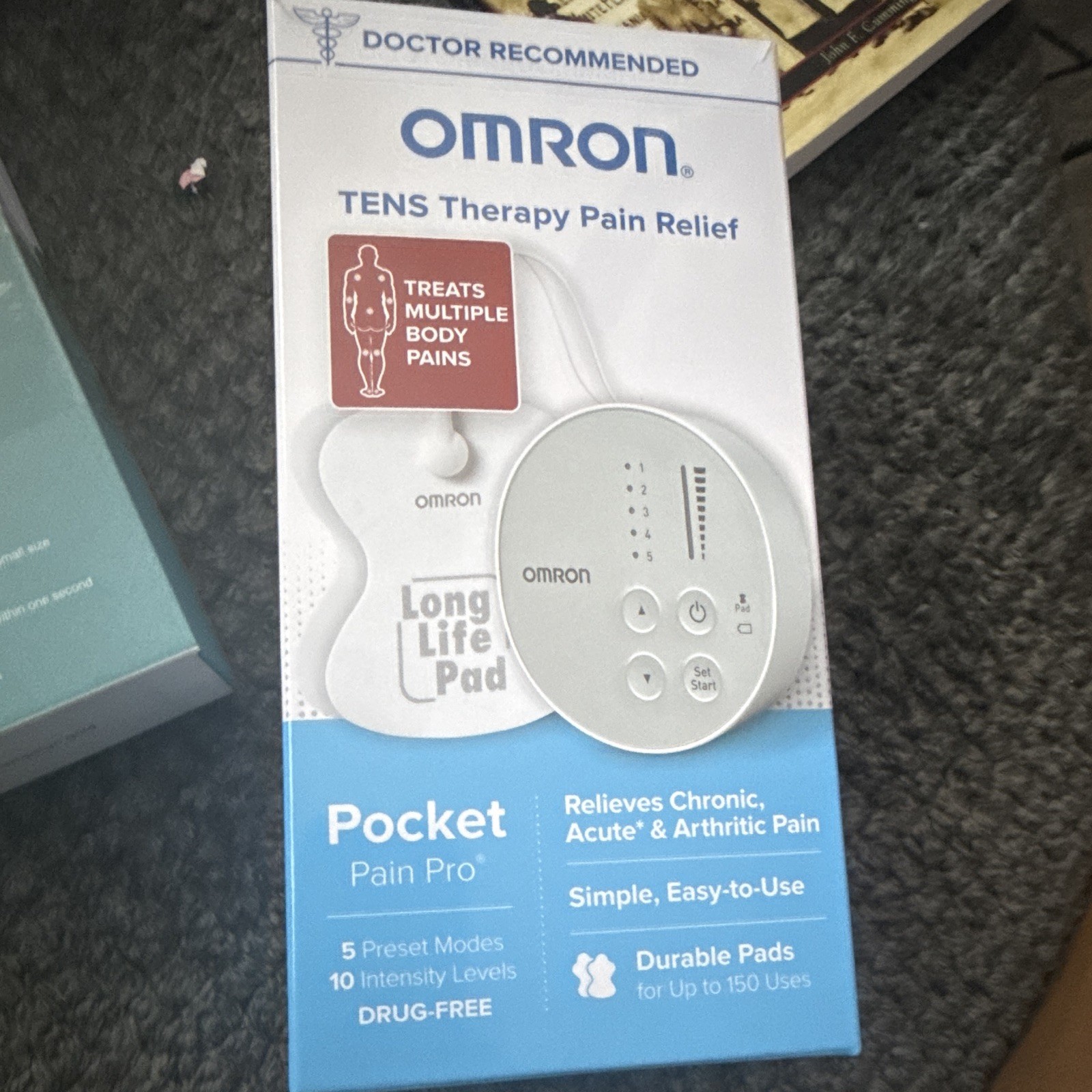 Omron Pocket Pain Pro PM400 TENS Unit Pain Relief 2-Channel Handheld
