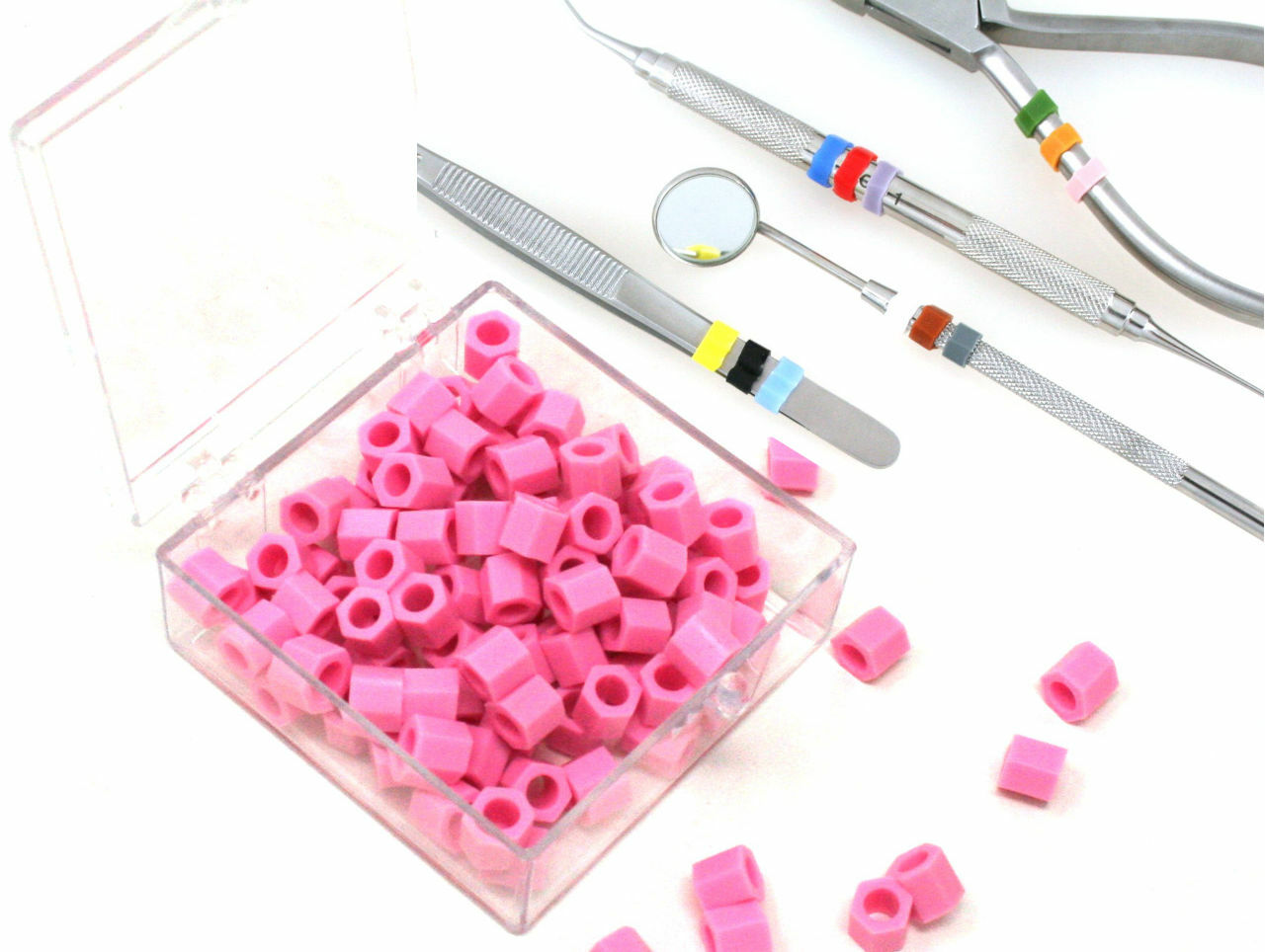 Silitone Color Bands 100/Pack Dental Instruments Identification High Quality