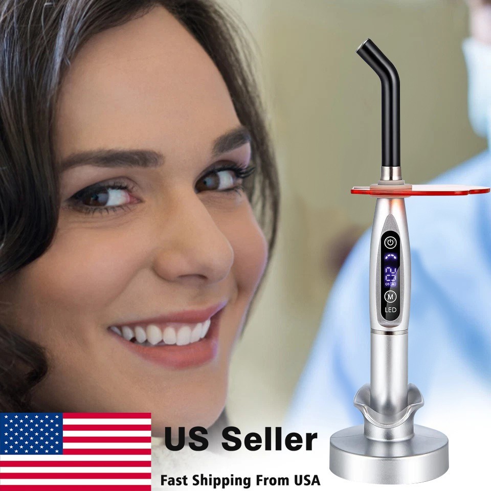 Dental Wireless Cordless LED Cure Curing Light Lamp 2000mw 5W Tool Resin Cure