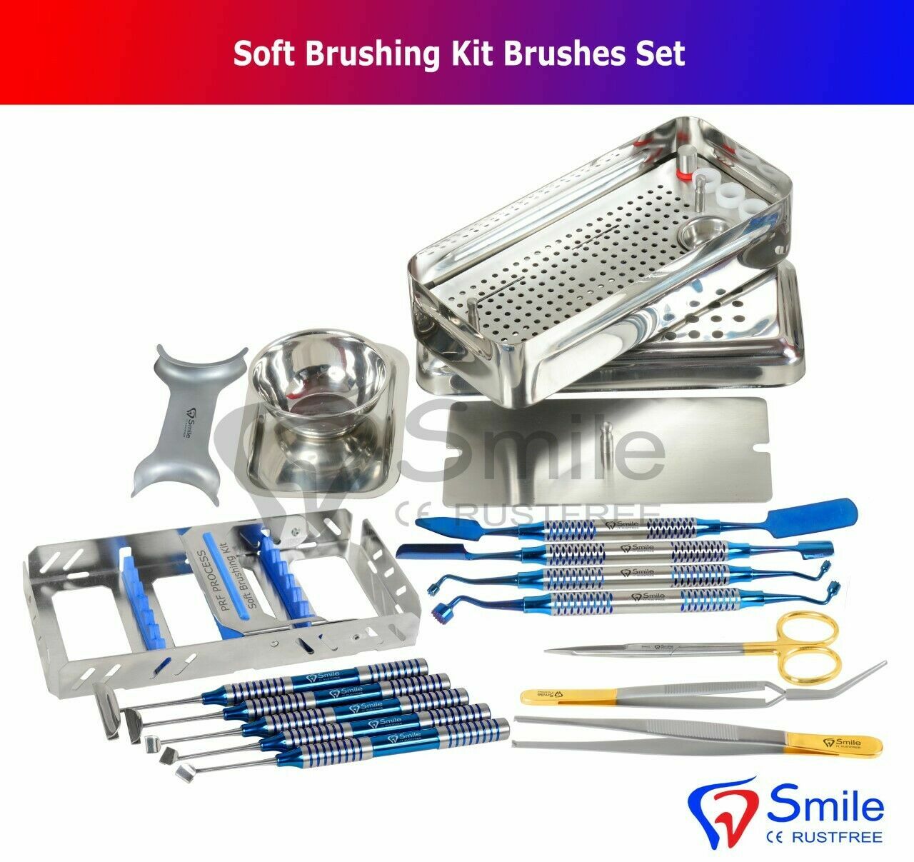 NEW Dental PRF Complete Box With Soft Brushing Kit Brushes Implant Surgery SD UK
