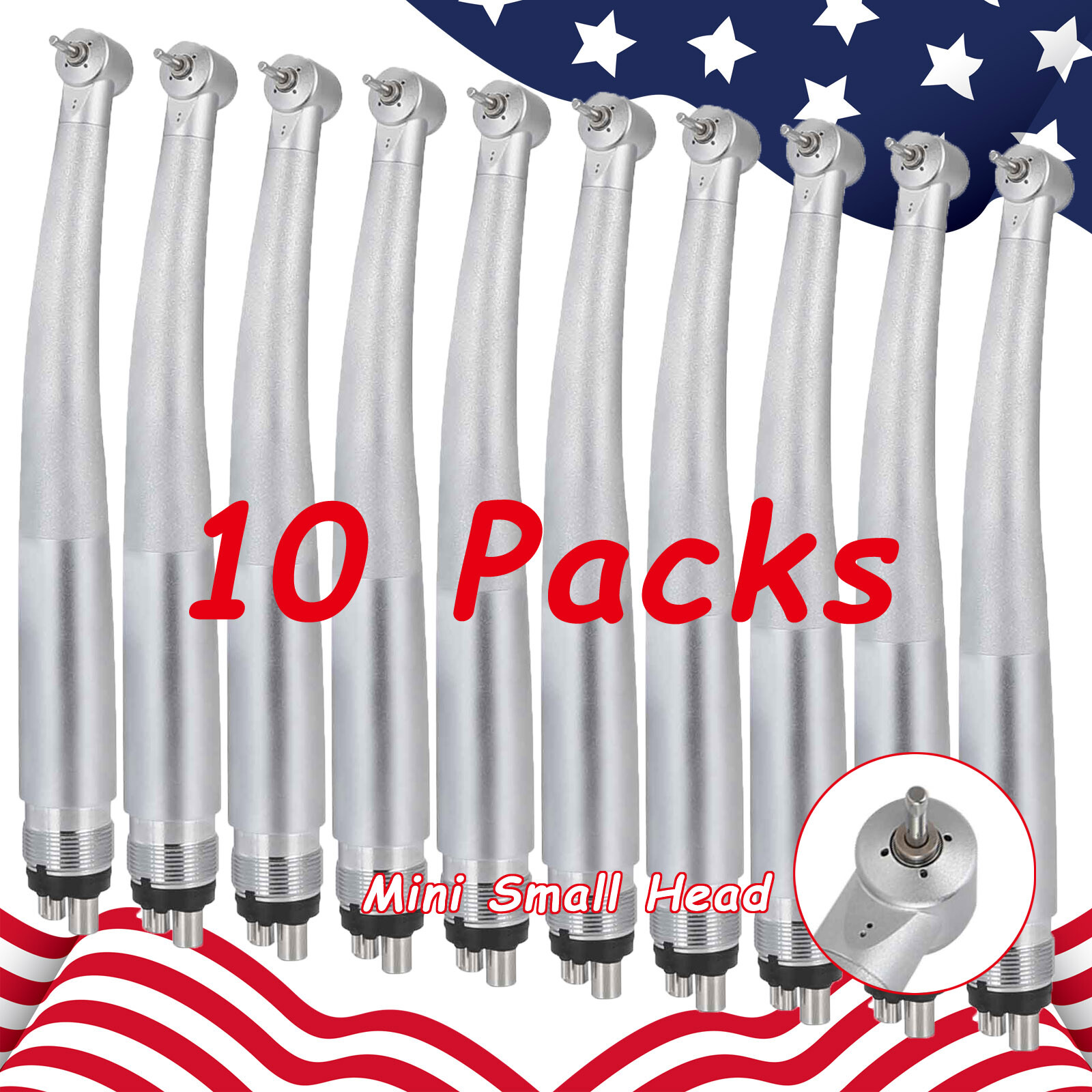 Dental High Speed Handpiece Pedo Pediatric Mini Small Head 4 Holes NSK Style