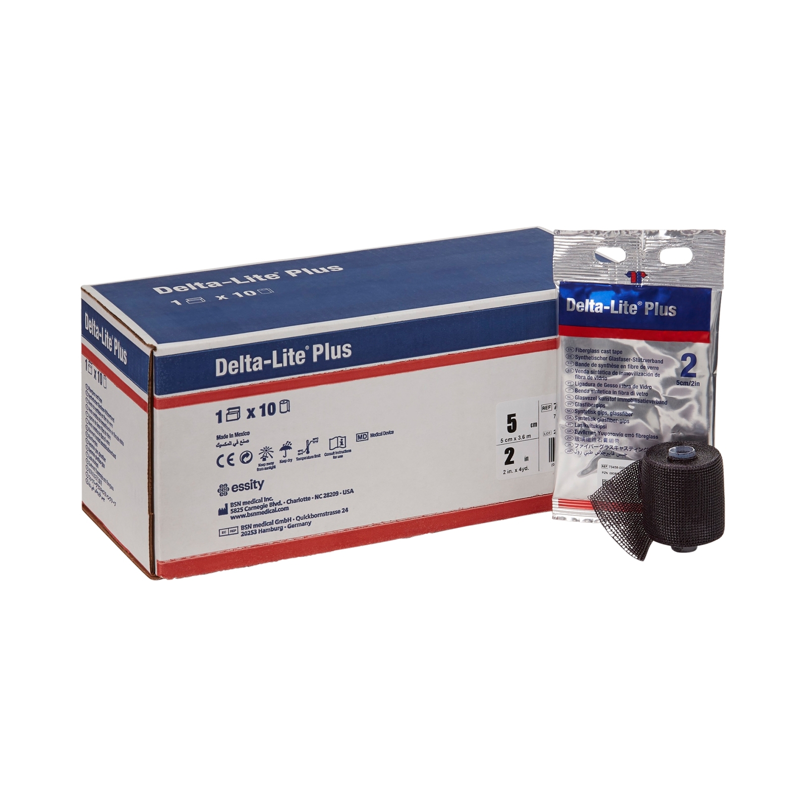 Delta-Lite Plus Cast Tape 2 Inch X 12 Foot Black 7345845 10 Ct