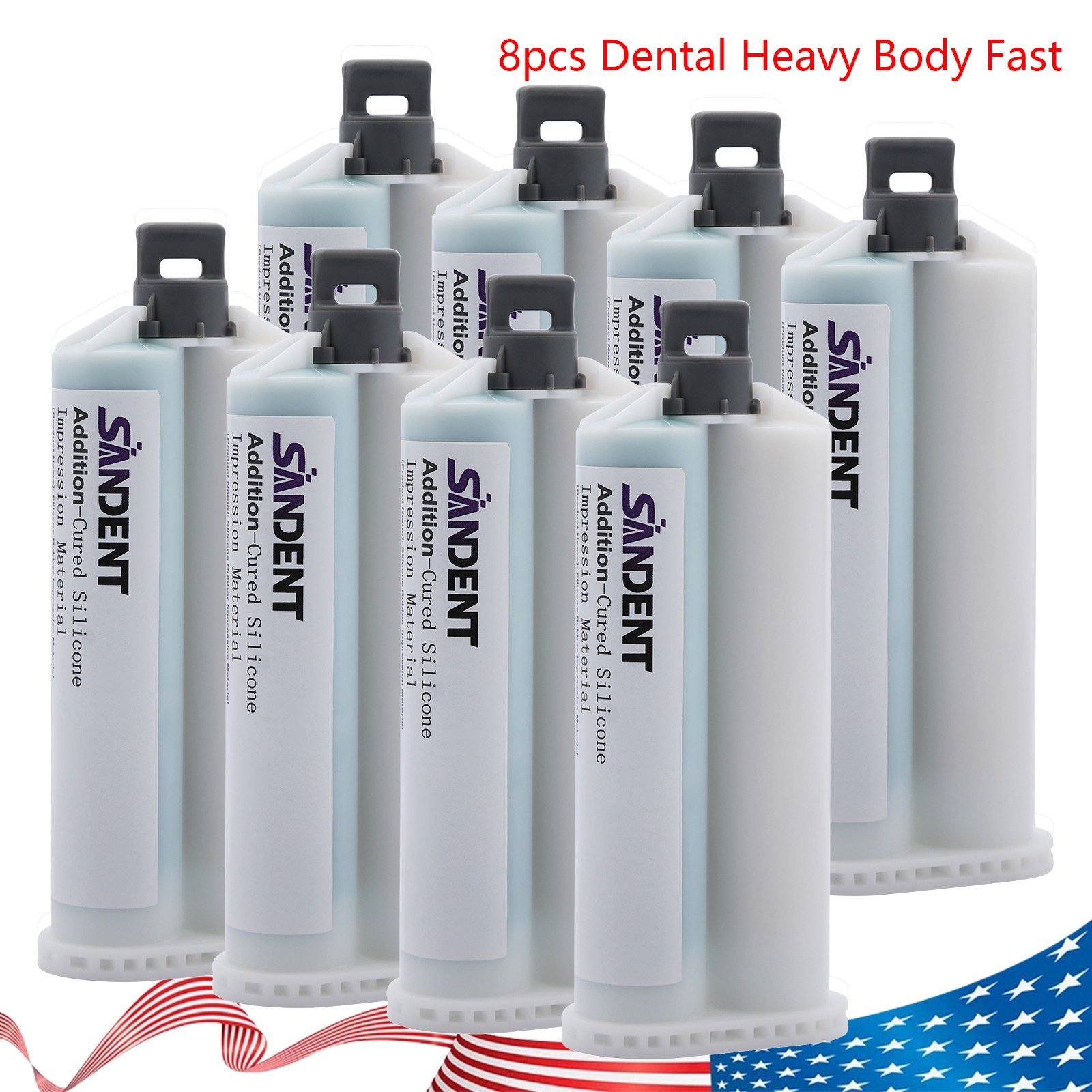 8 Sets Dental Impression Material VPS PVS-Medium/Heavy Body Fast Set 50ml USA