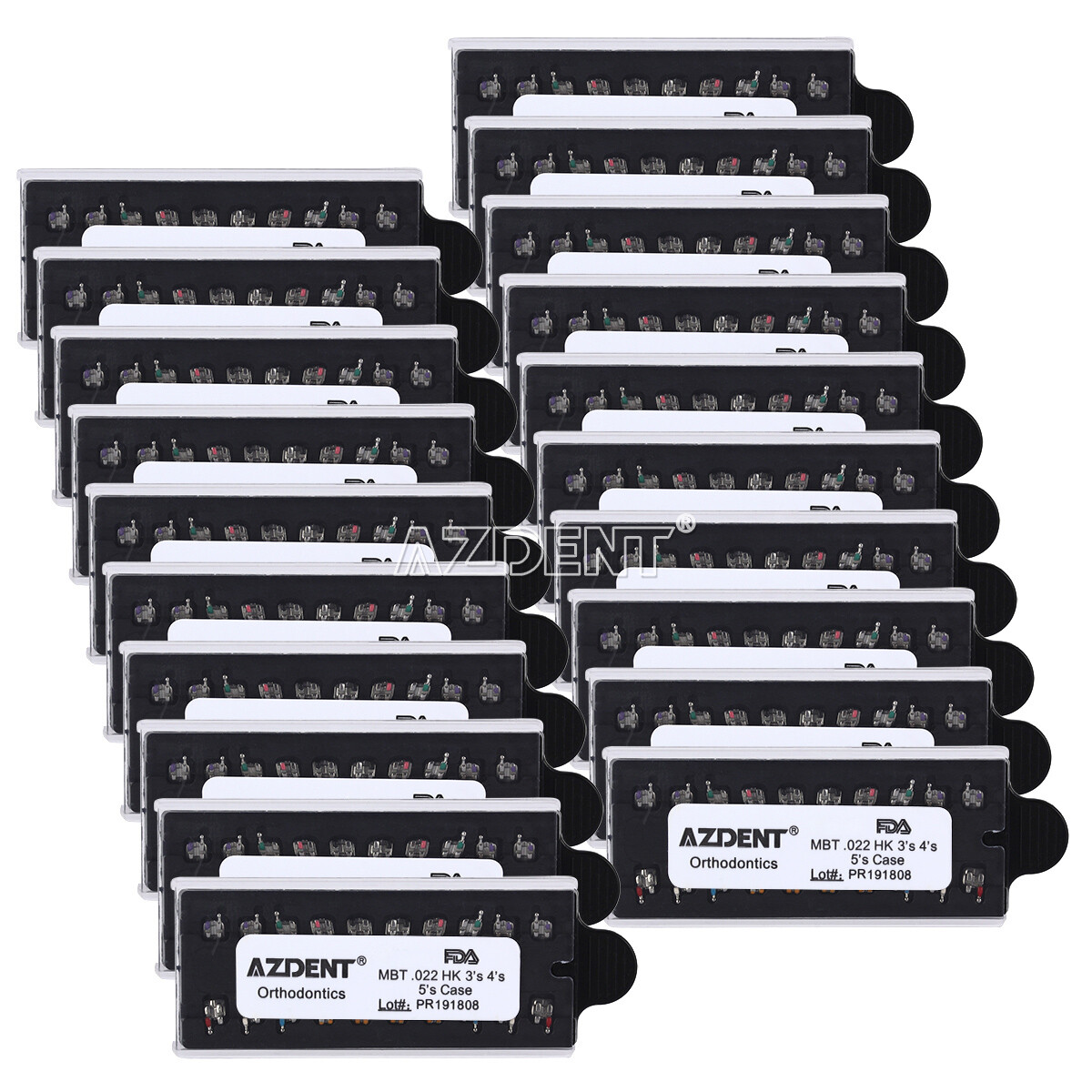 20 X AZDENT Brackets de ortodoncia dental MIM Mini Roth Slot.018 Ganchos 345