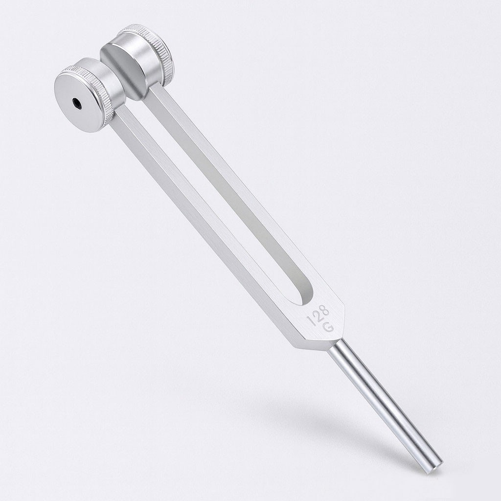 128Hz Healing Tuning Fork with Silicone Hammer Sound Therapy Musical Instrument