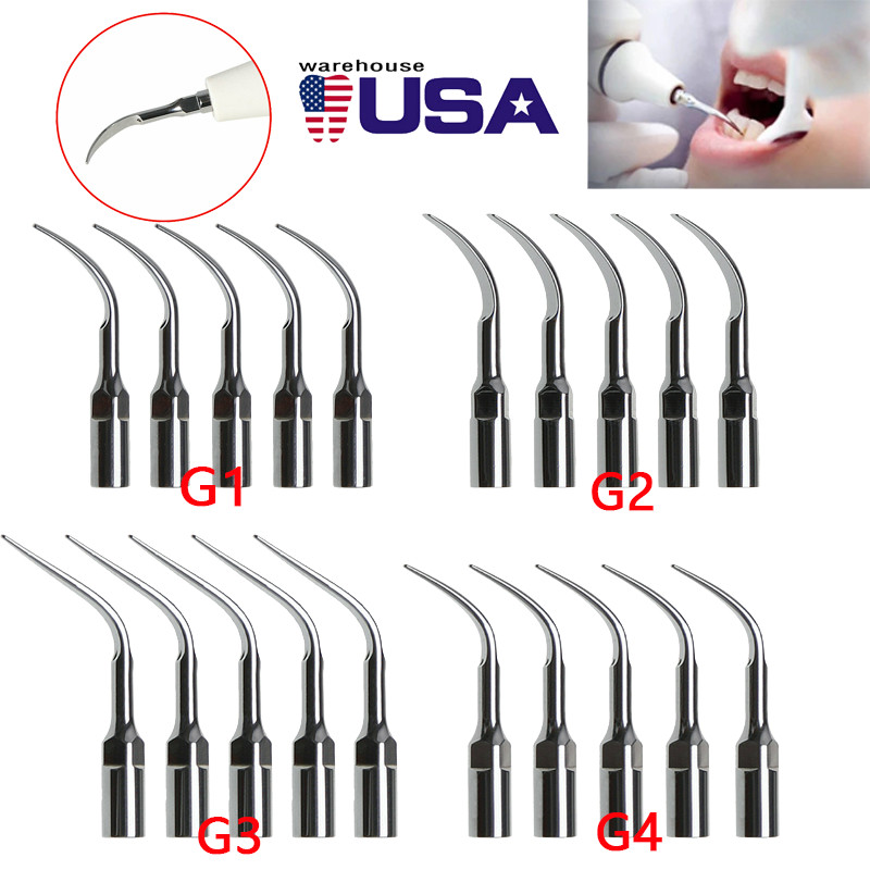 5pcs Dental Ultrasonic Scaler Scaling Perio Tips Fit Woodpecker EMS/DTE SATELEC