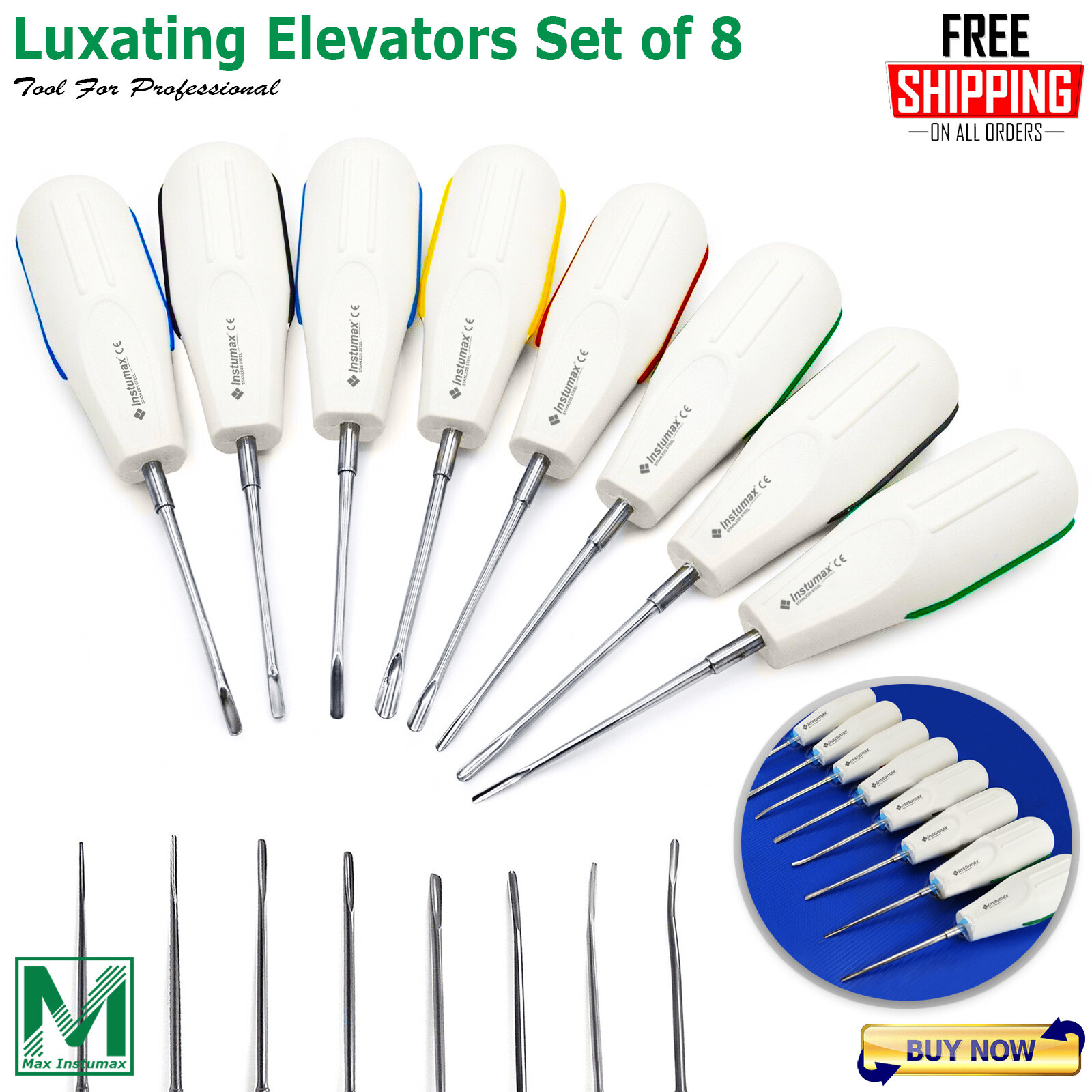 Dental Luxating Root Elevator PDL Periotome Luxation Tooth Extracting Extraction