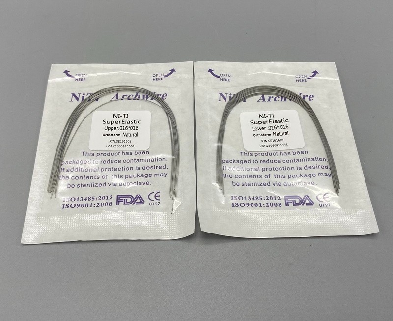 Dental Orthodontic Arch Wire Super Elastic Niti Round Rectangular Natural Form