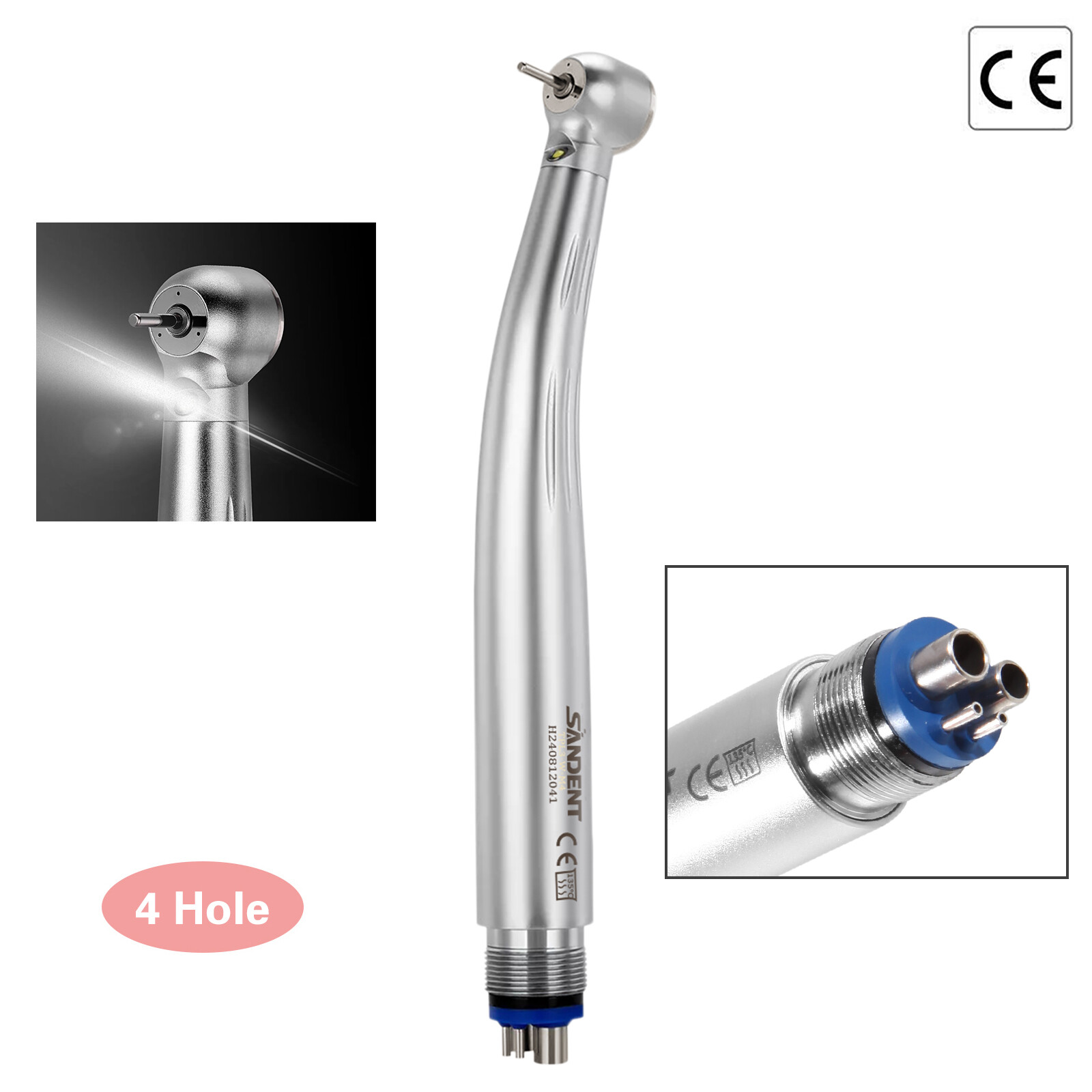1-10 PCS SANDENT Dental LED E-Generator High Speed Handpiece Push 4 H Ceramic po