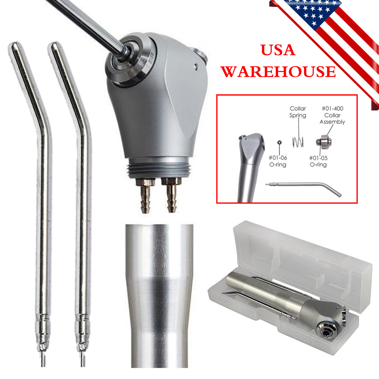 50-100* Dental Air Water Spray Triple Syringe Autoclavable Nozzles/Tips/Tube