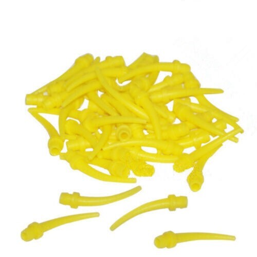 500 Pcs Dental Disposable Intra Oral Impression Mixing Tips Yellow Mixers