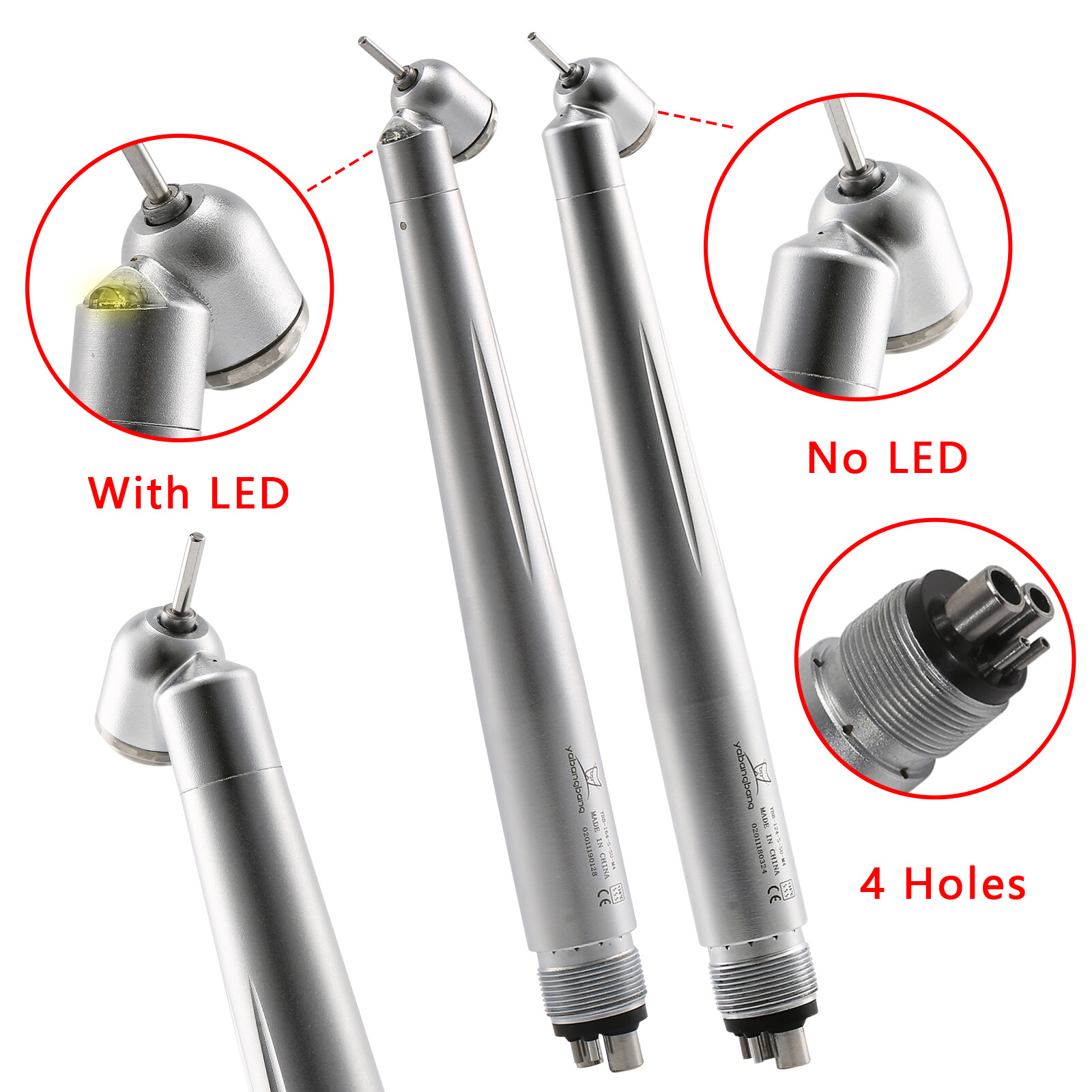 1-5 X NSK PANA style Dental (LED) 45° Degree Surgical High Speed Handpiece 4Hole