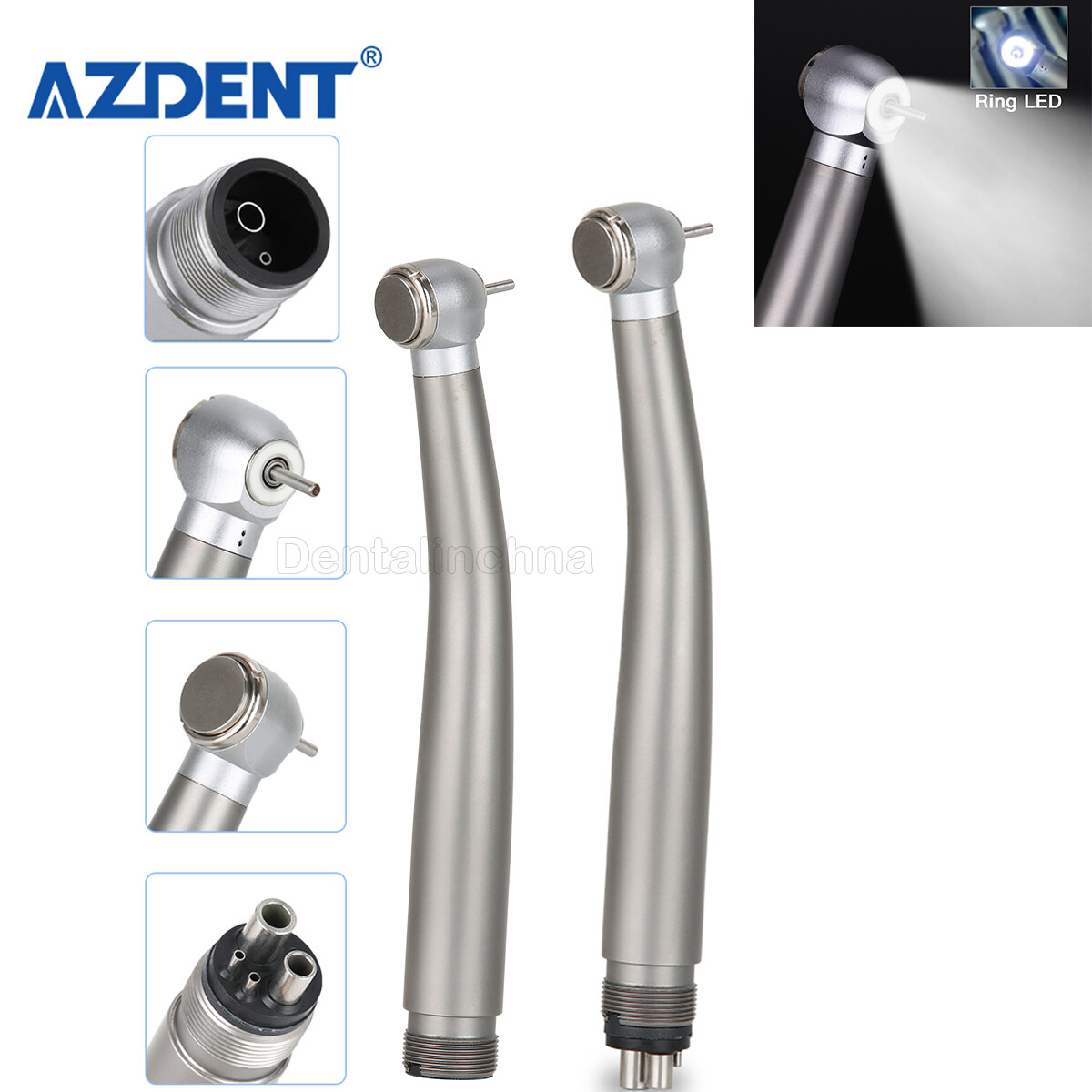 Dental E-generator Shadowless Ring LED High Speed Handpiece Ceramic Bearing 2/4H