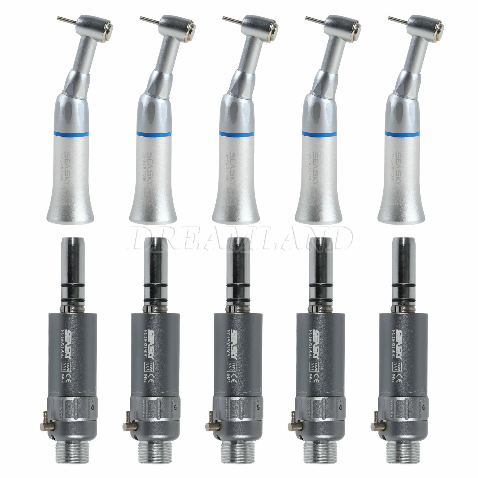 FG1.6mm Burs Dental Contra Angle Handpiece Slow Speed 2/4H Air Motor Connector