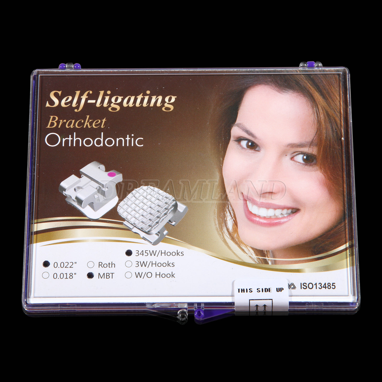 20pcs/kit Dental Orthodontic Self-ligating Brackets Mini MBT 022 345 w/ Hooks CE