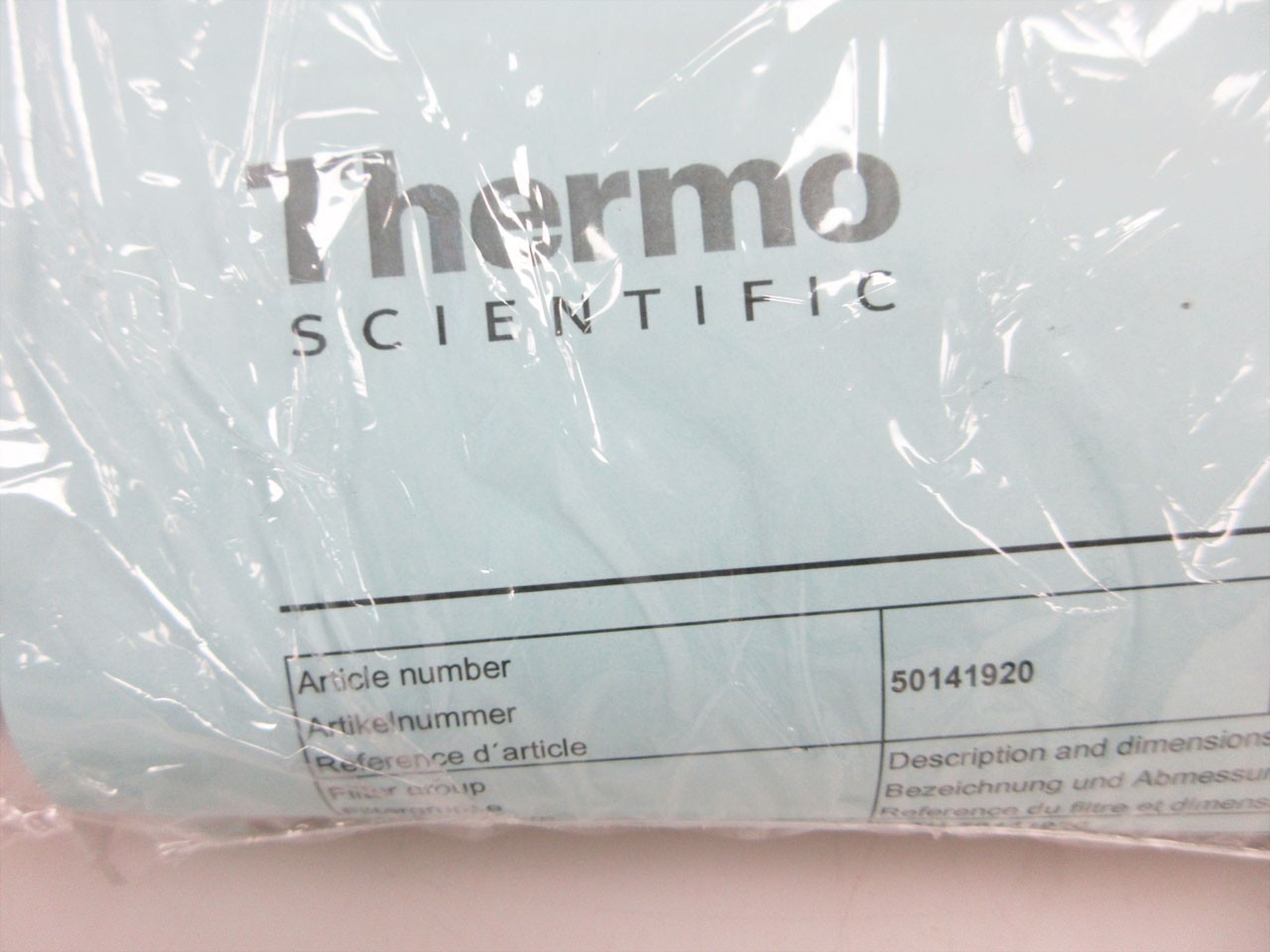 THERMO SCIENTIFIC 50141920 HEPA FILTER HERACELL VIOS 160i/250i FORMA i160/i250