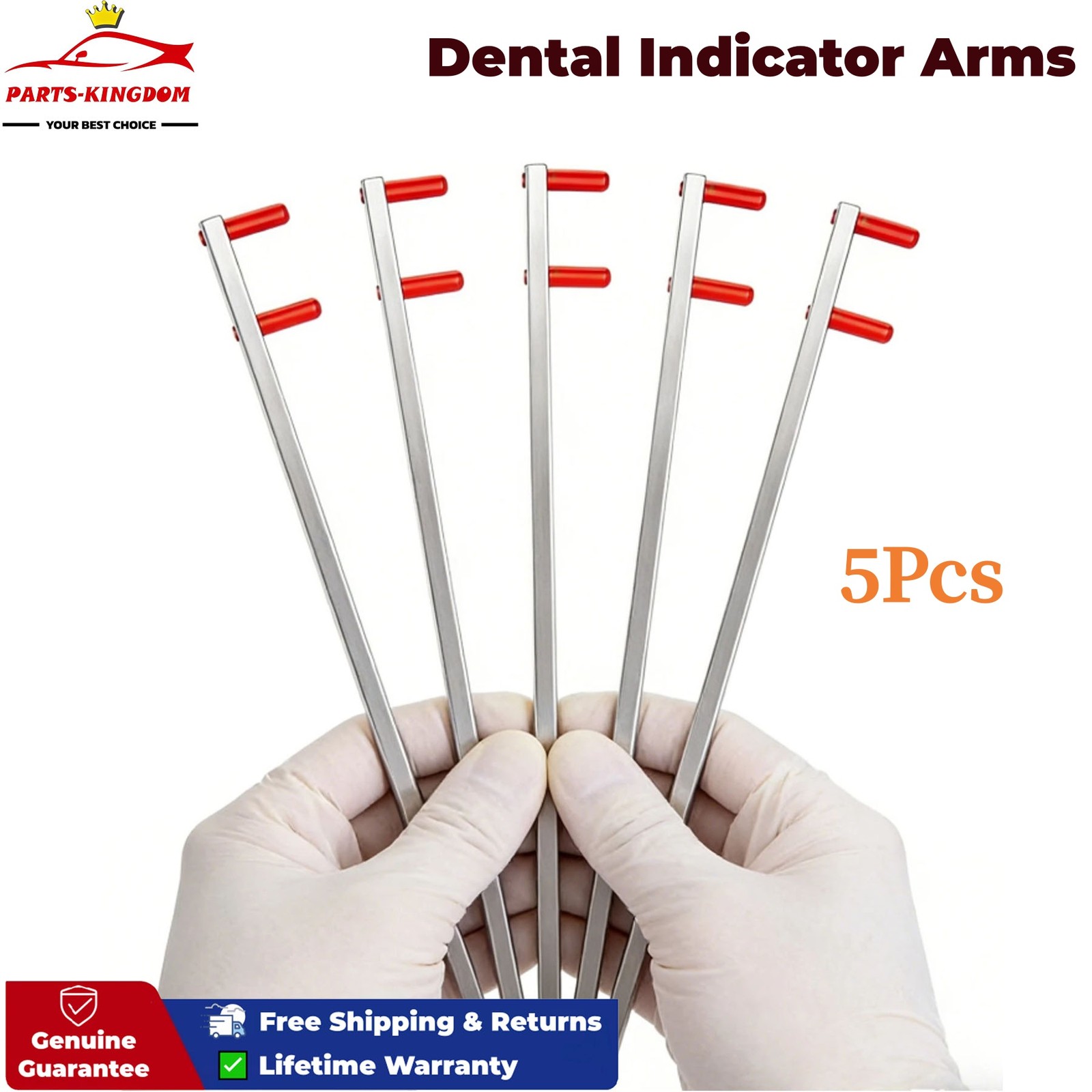 5PCS Dental X-Ray Indicator Arms Bite Wing Red Metal Positioning Indicator, New
