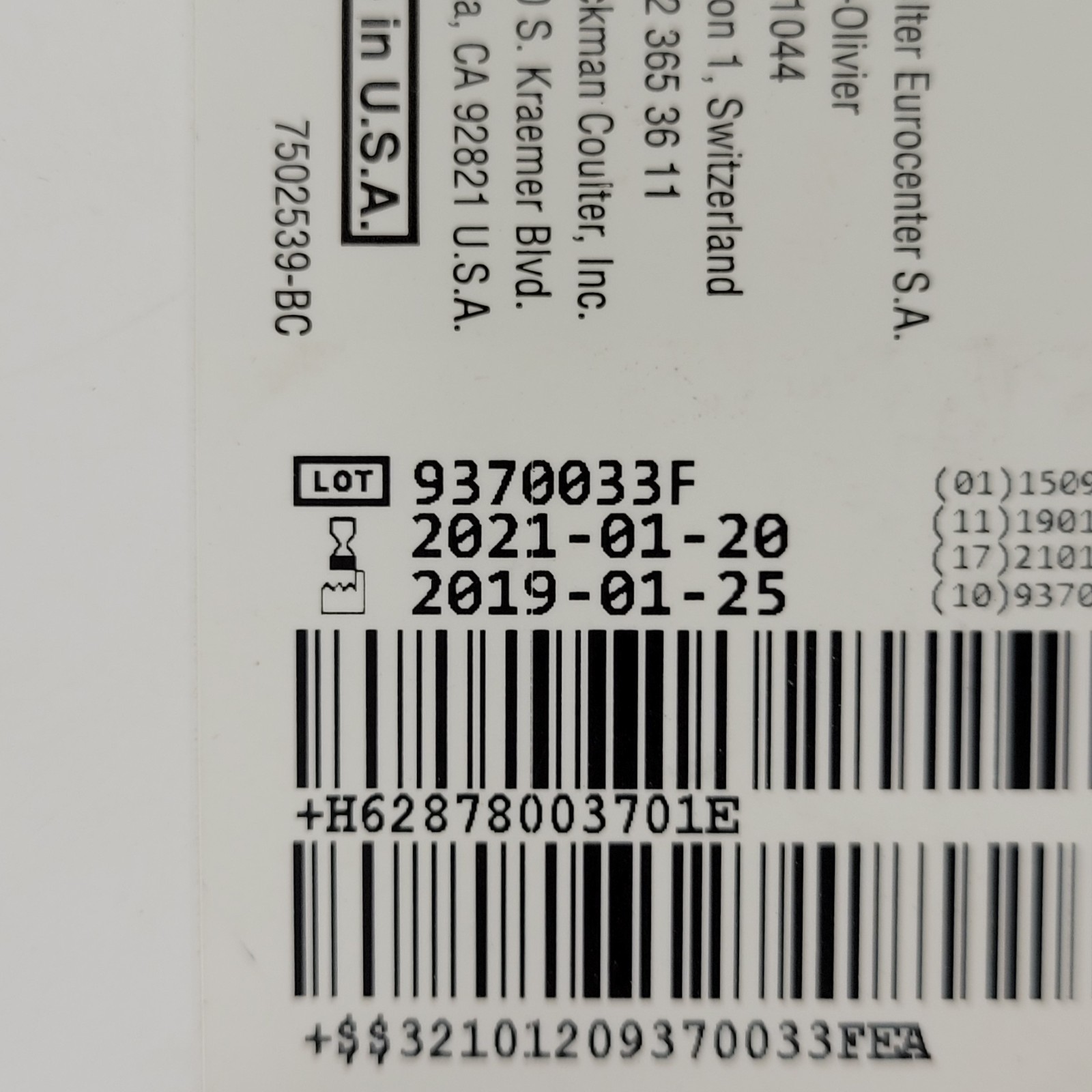 Beckman Coulter 7800370 G15 15µm Control Standard LS 13 320 10×0.5g
