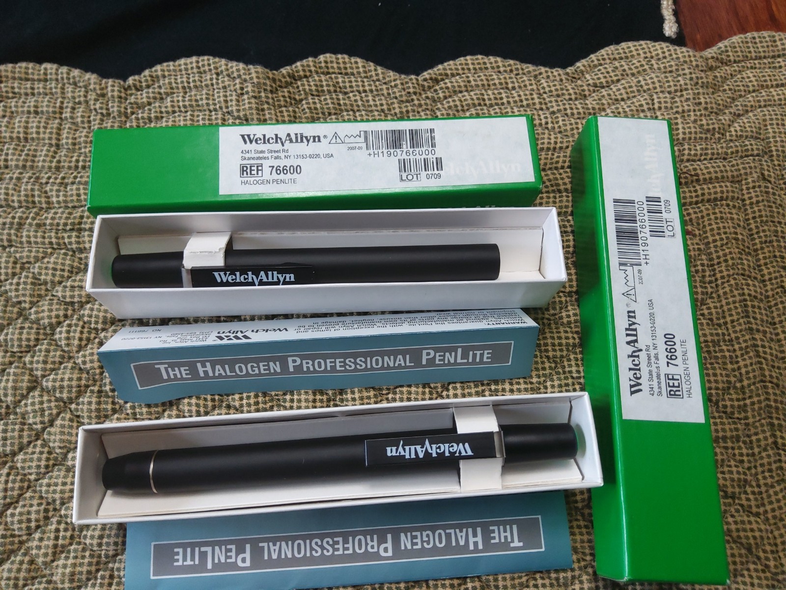 2 Welch Allyn 76600 Professional PenLite Ophthalmoscope, See Description, MINT!!