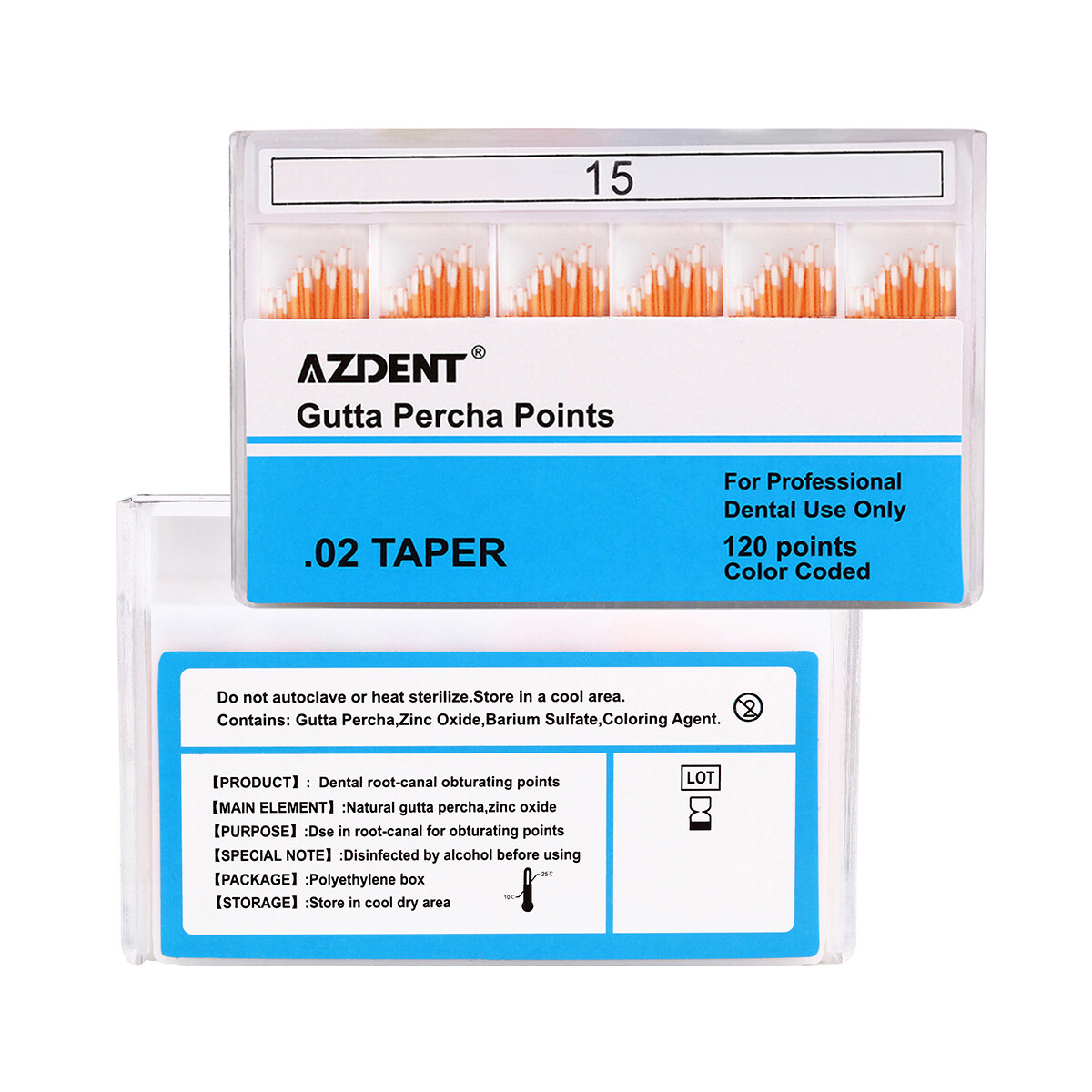 Dental Gutta Percha Points 0.02 /Absorbent Paper Points For Root Canal Treatment