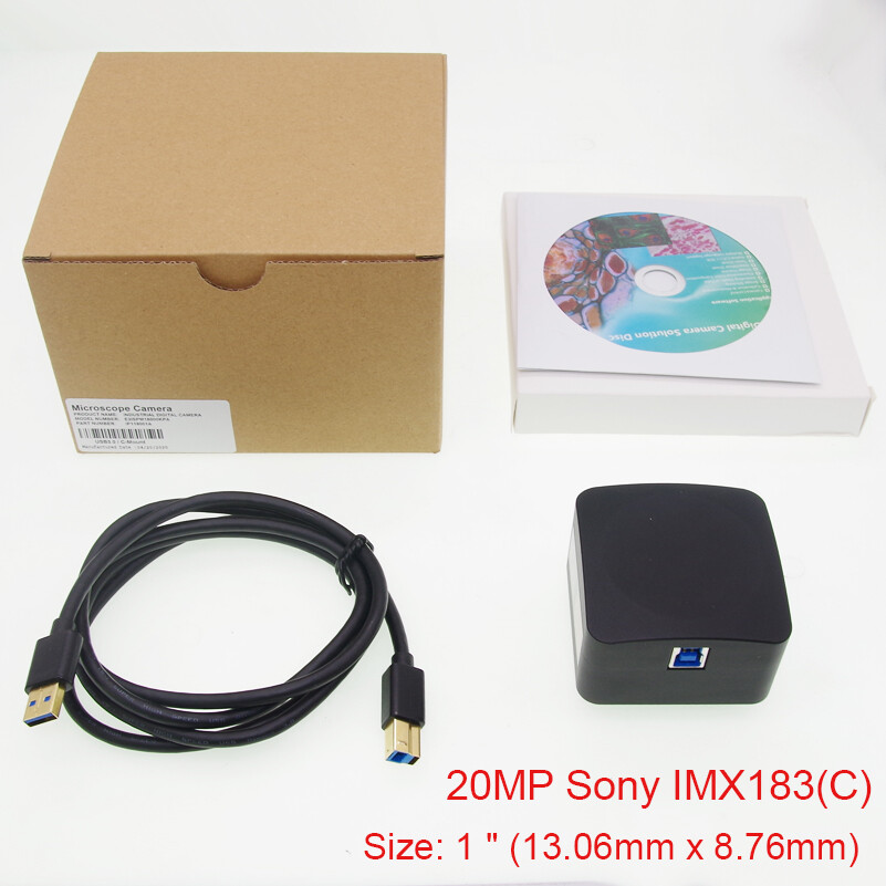 20MP / 18MP 1″ Sony IMX183 USB 3.0 Industry Biological Microscope C-Mount Camera