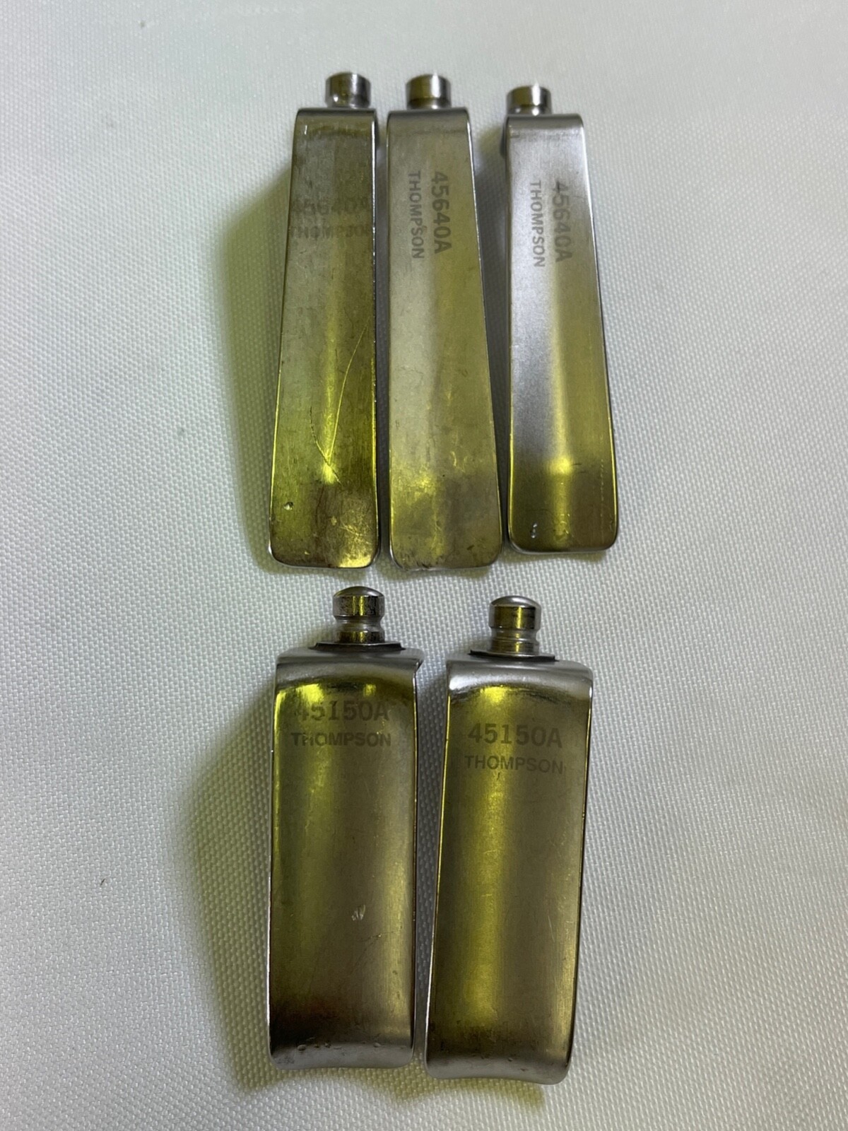 Set of 28 Thompson Surgical Cervical Retractor Blades Set w/ Case Neuro Spine