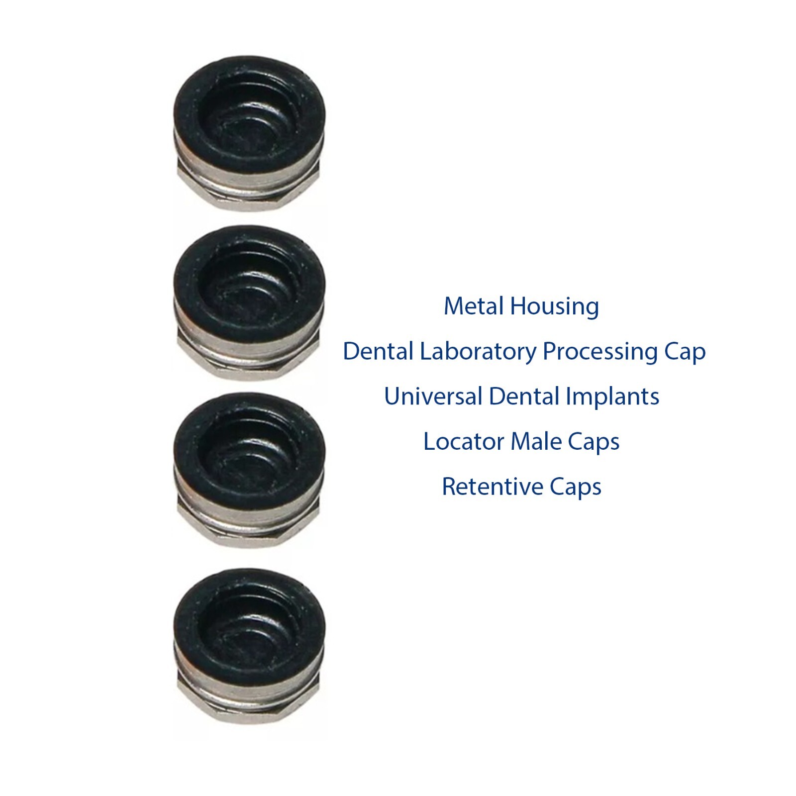 US Nobel Active Locator Abutment & Caps Inserts Kit NP/RP 1-5mm PEEK Retention