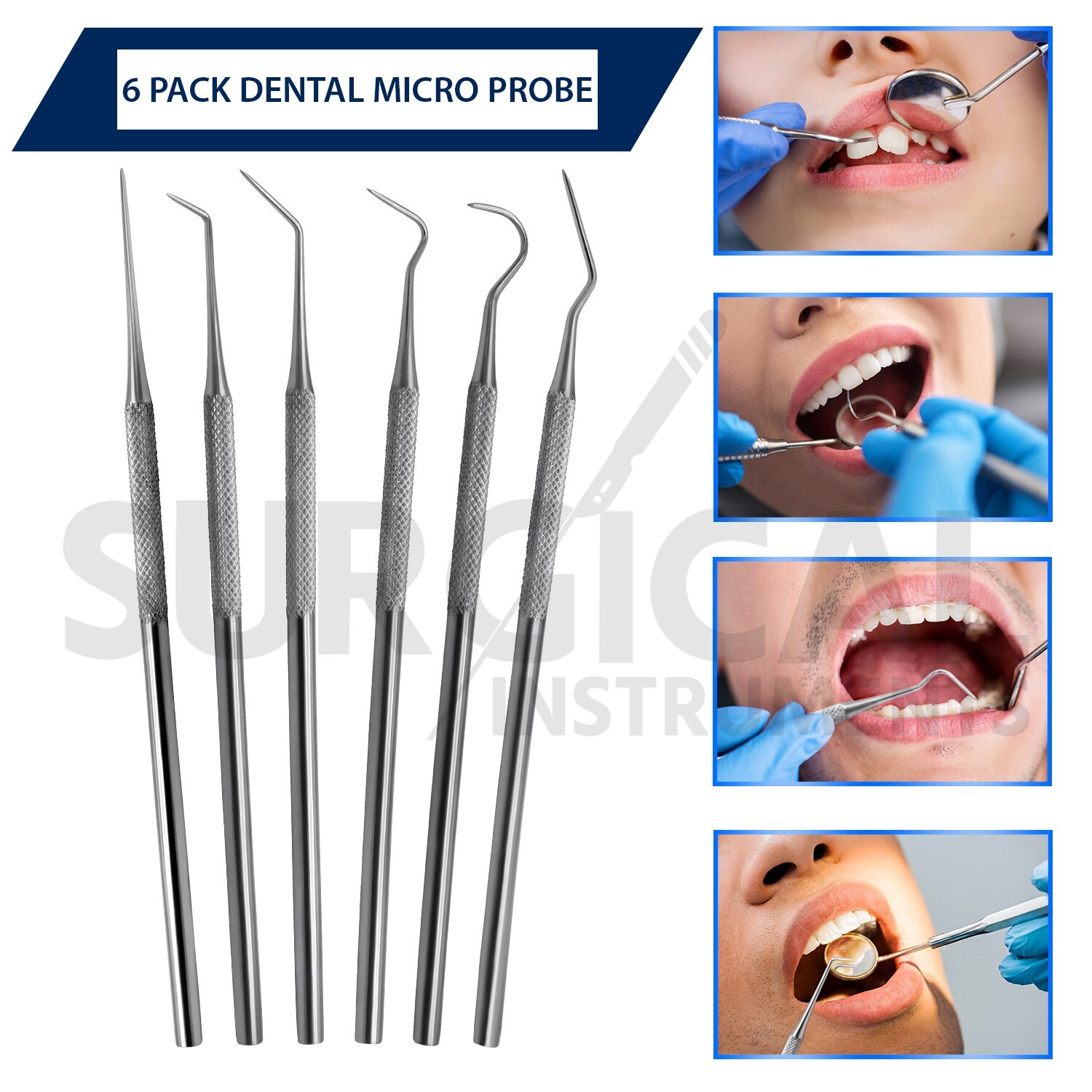 Set of 6 Pcs Precision Micro Probe Kit Combo Stainless Steel German Grade