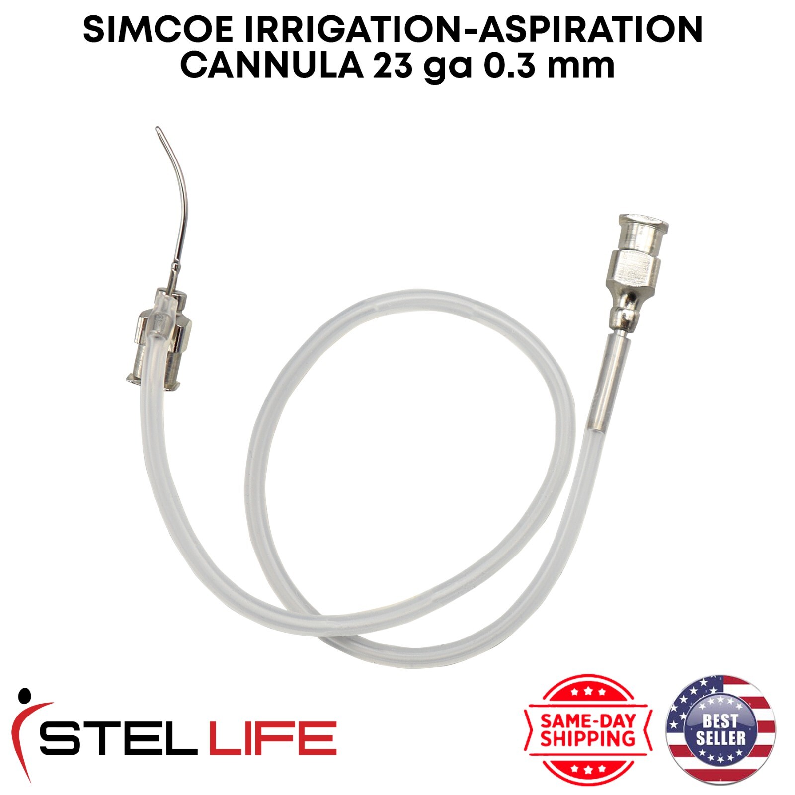 Simcoe Irrigation Aspiration Cannula 0.3mm 23 Gauge Aspirating Cannulas Tools