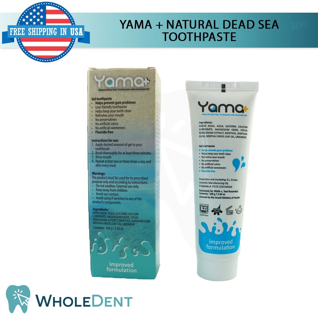 YAMA + Natural Dead Sea Toothpaste With Essential Oils 100% Natural Ingredients