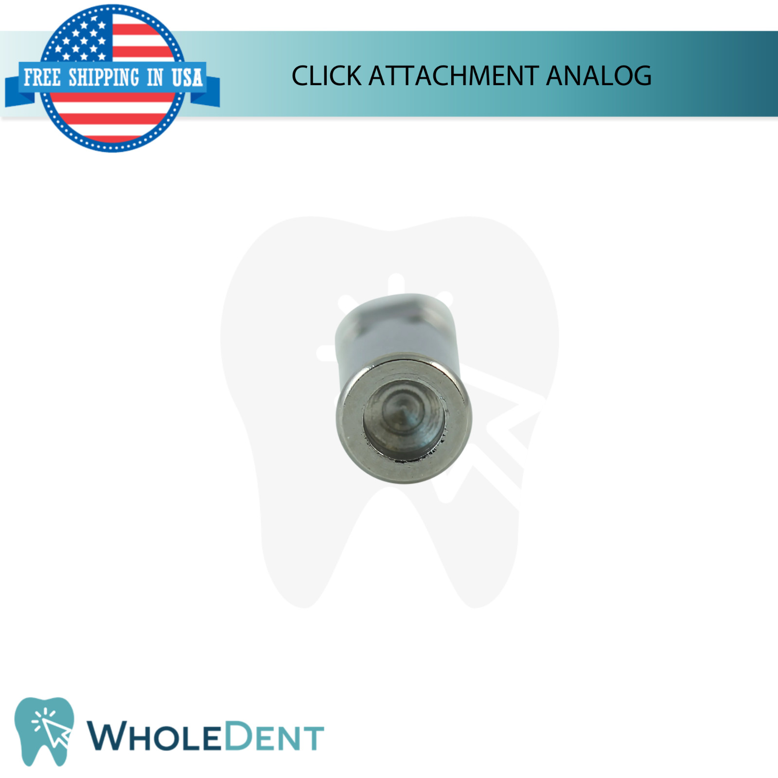 5x Click Attachment Analog Titanium Dental Abutment Lab Replica 10.4mm Length