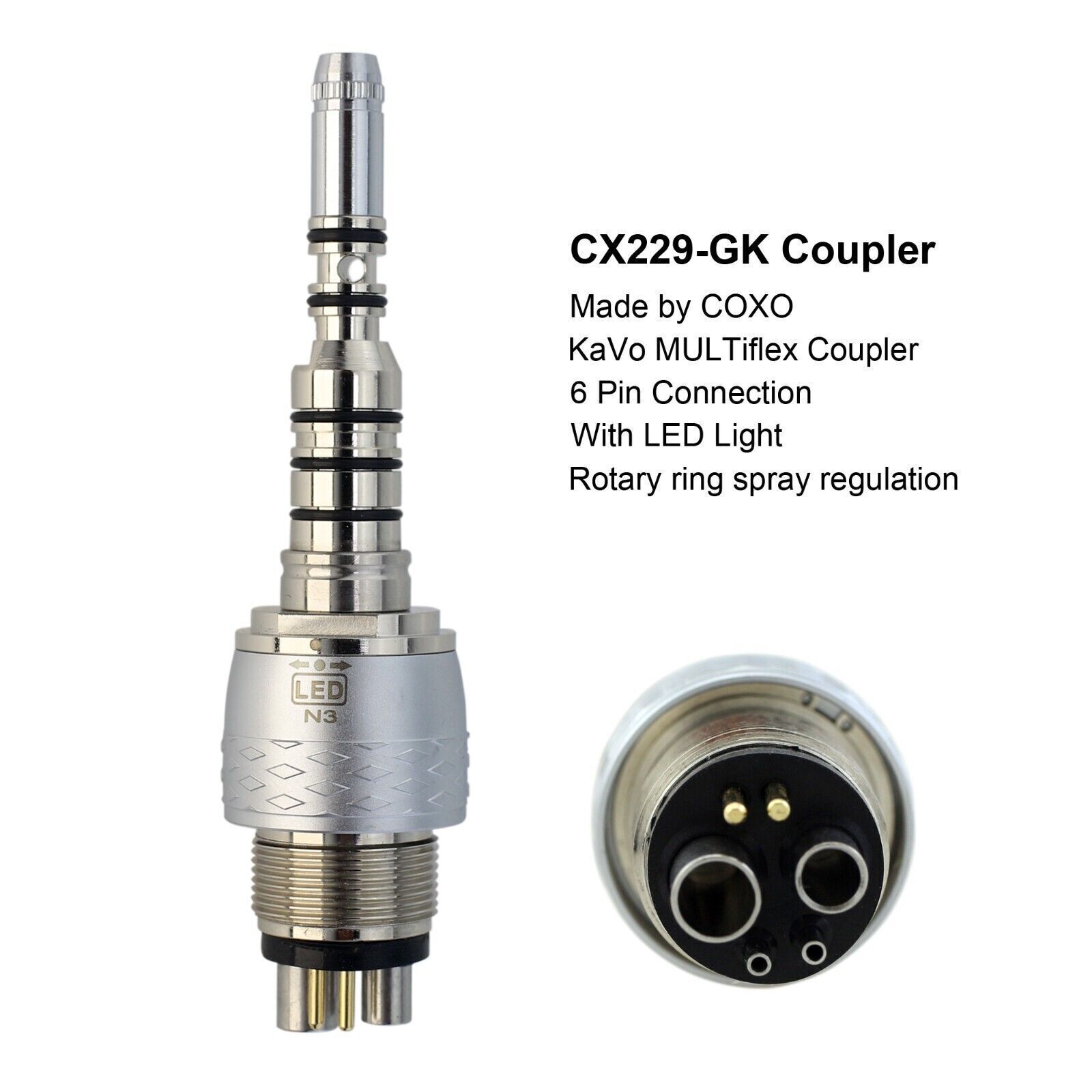 COXO Dental Fiber Optic/No Fiber Optic High-speed Air Turbine Handpiece