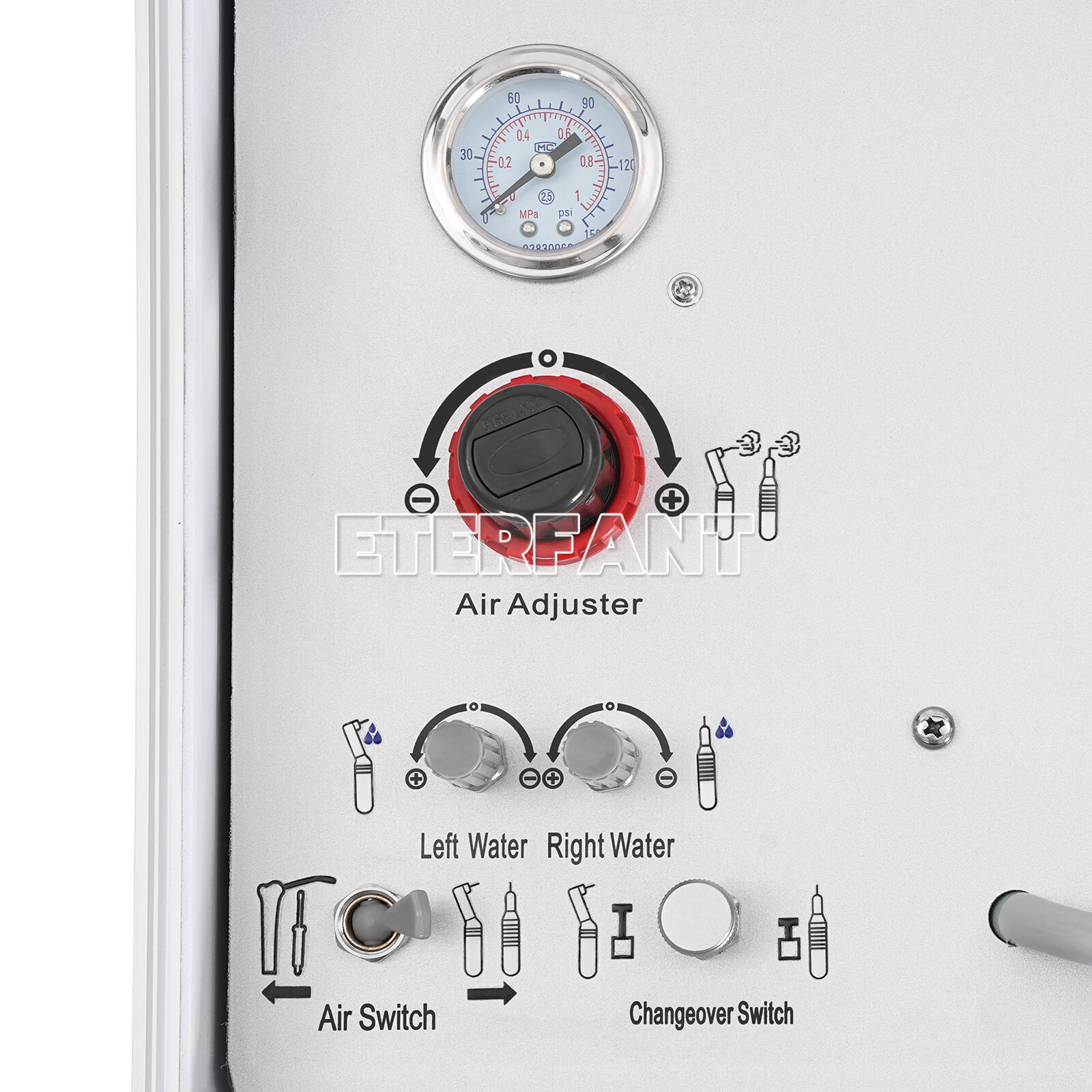 Dental Portable Delivery Unit Air Compressor Suction System 4 Holes BD-402 US