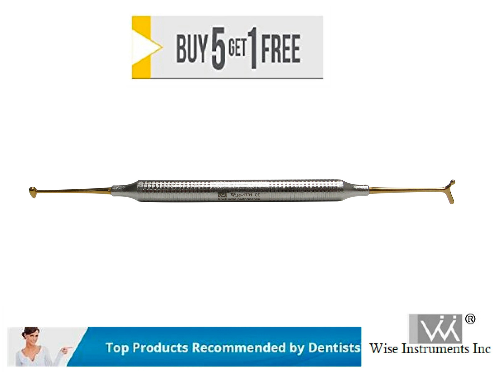 Wise Dental Burinsher 29-34, Titanium Nitride, Fully Autoclavable