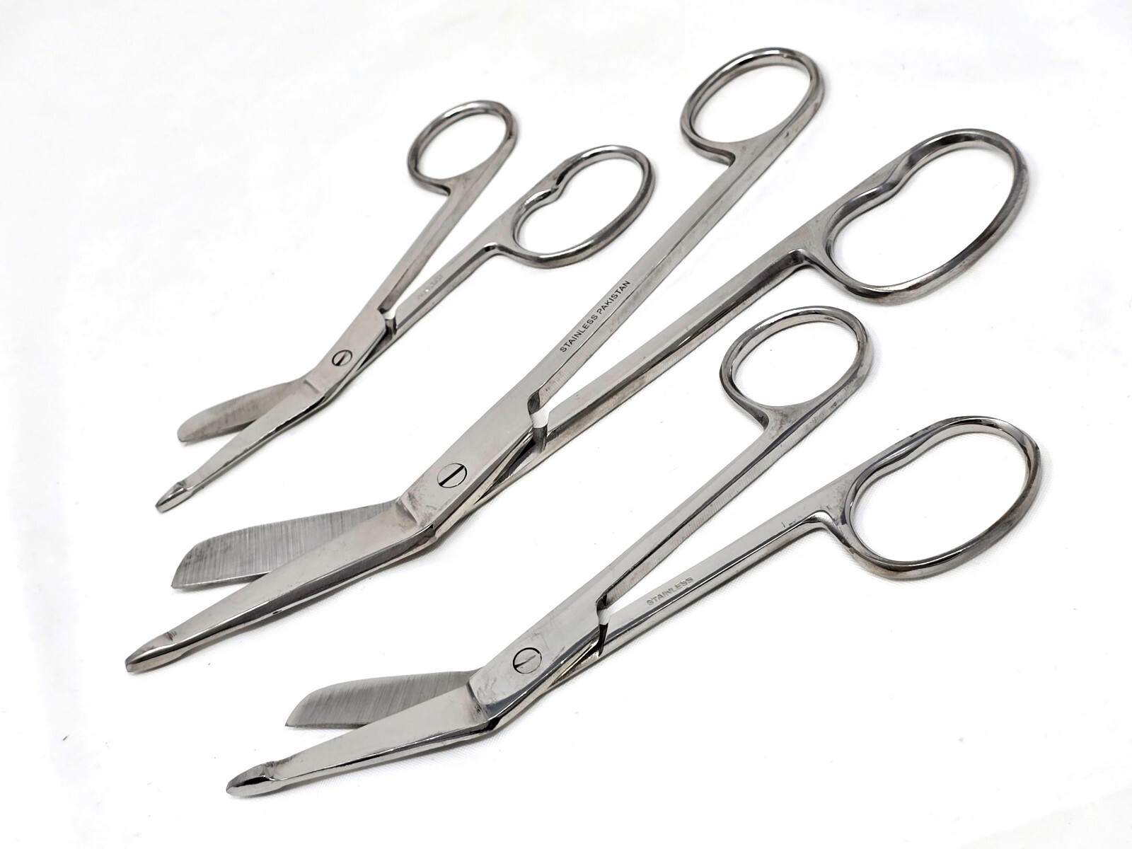 3/pk Heavy Duty One Large Ring Lister Bandage Scissors 4.5″, 5.5″, 7.25″