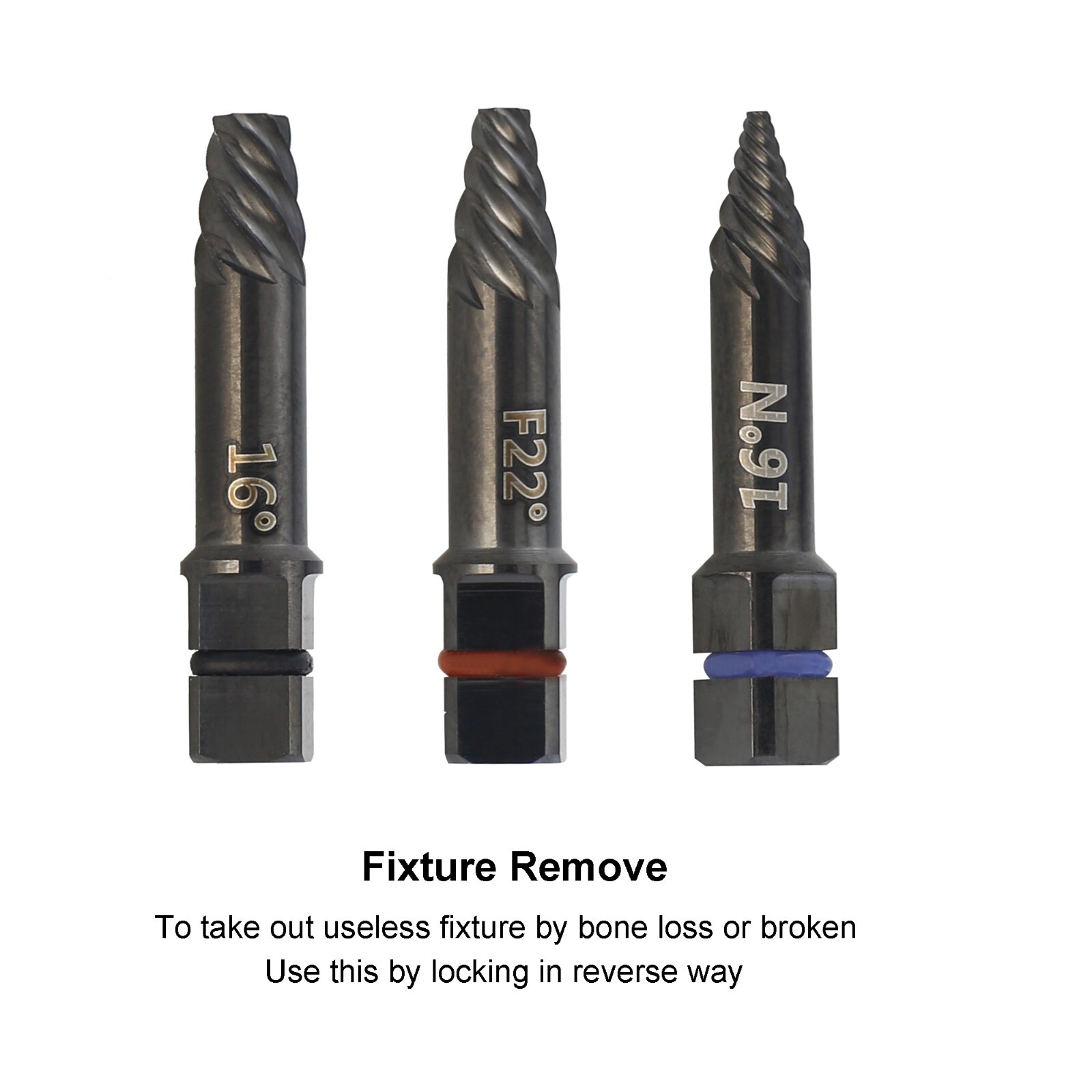 Implant Fixture & Fractured Screw Removal Kit Drill Guide Remover SOS