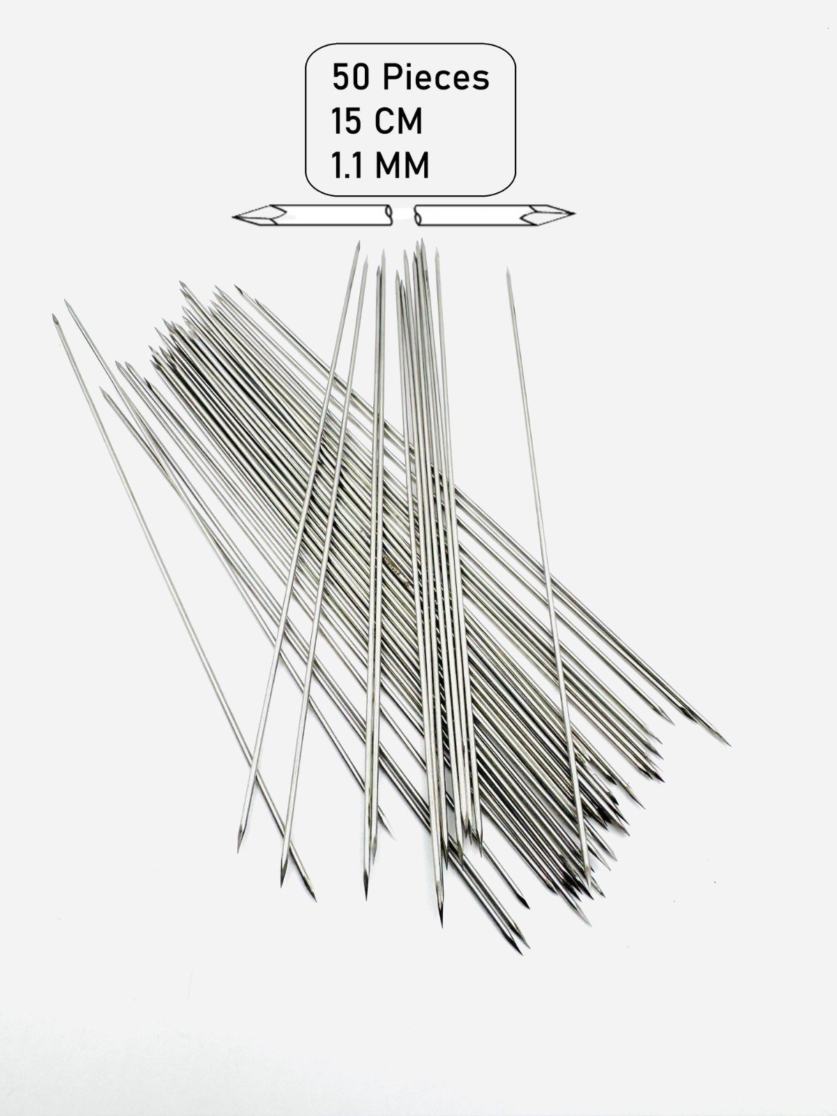 K-Wires Kirschner Wire Double Ended Trocar Bone Pins 50 Pcs 1.1 mm 316L Steel