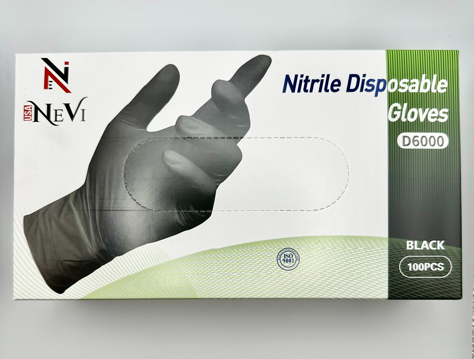 NeVi USA Premium Black Nitrile Disposable Gloves, 4 Mil, Box of 10pack 1000pcs