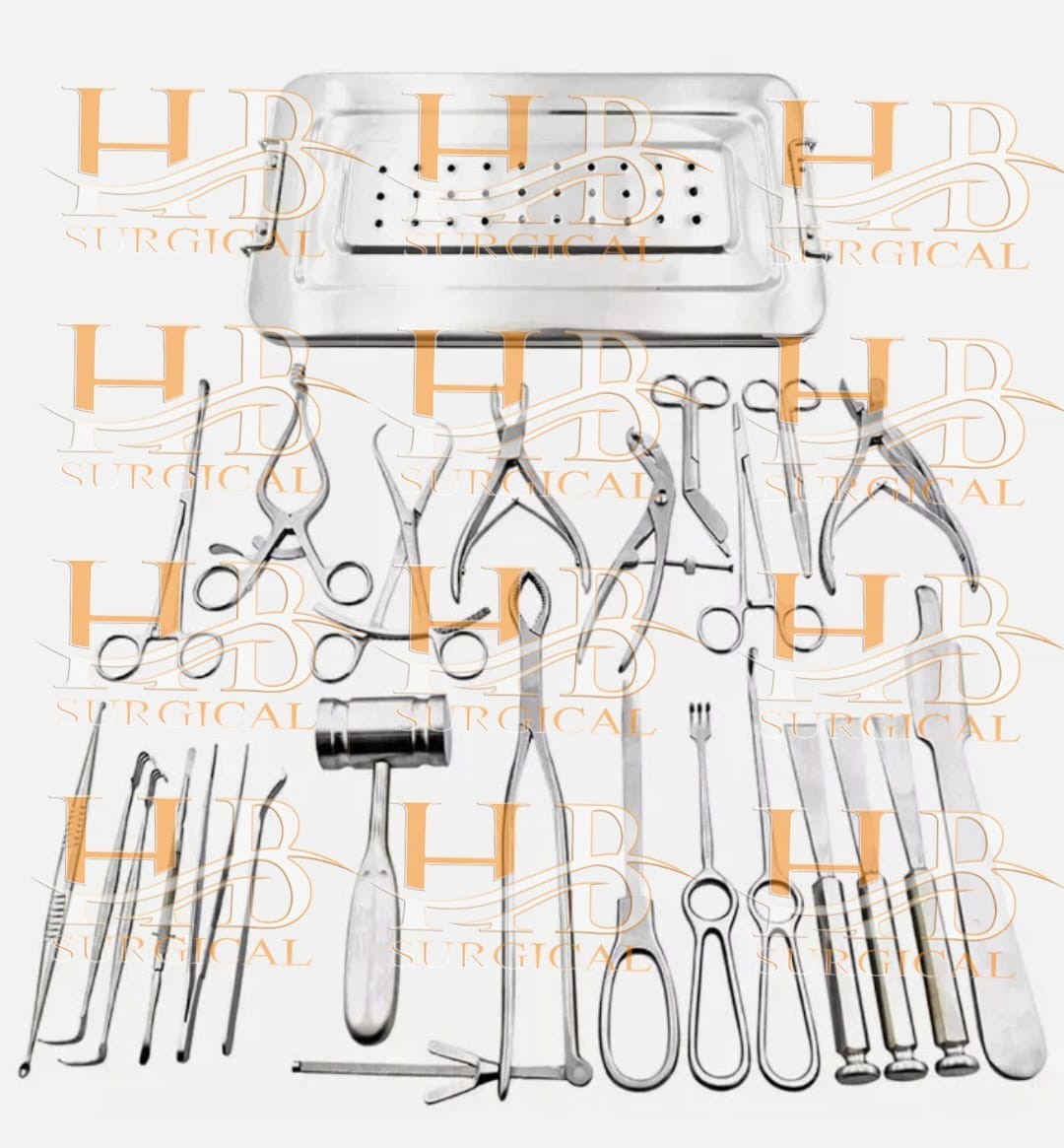 25Pcs Basic Orthopedic Surgery Set of Surgical Instruments With Box