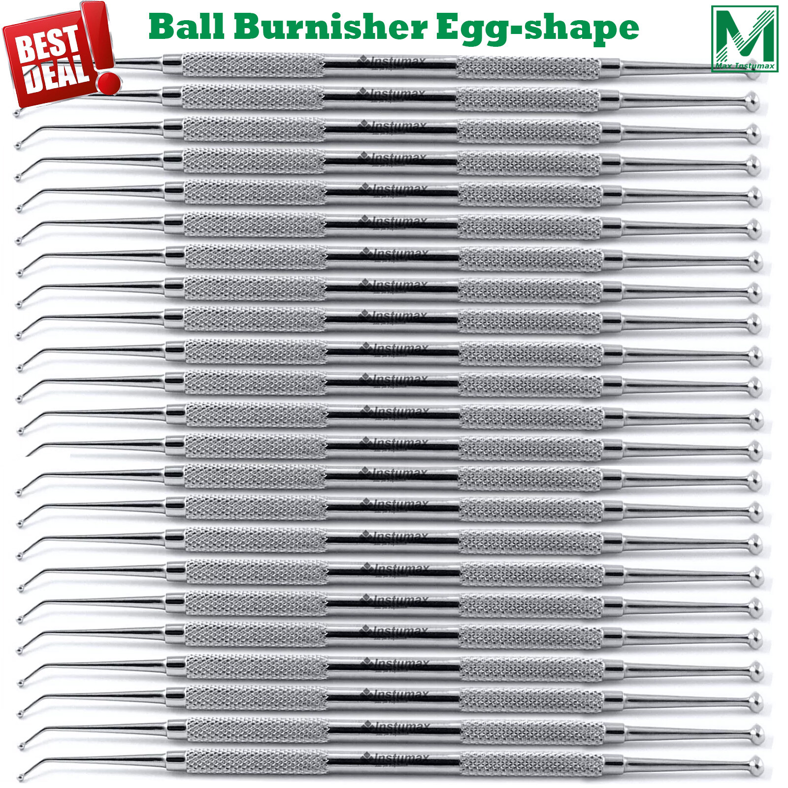 Dental Ball Burnisher Egg-shape Composite Dental Amalgam Filling Instrument