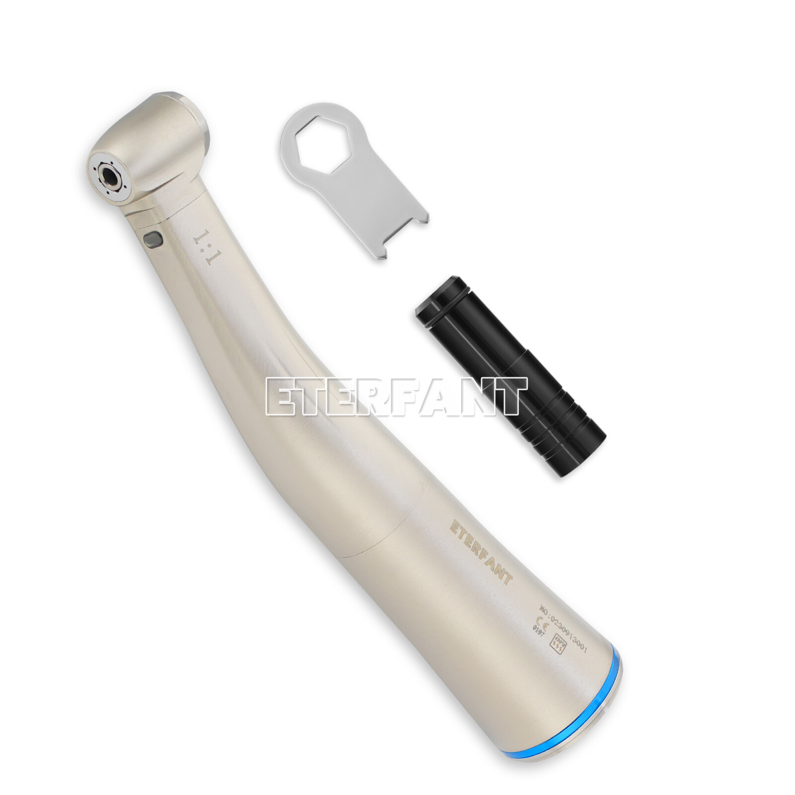 ETERFANT Dental 1:5/1:1Fiber Optic LED Contra Angle Handpiece NSK Electric Motor