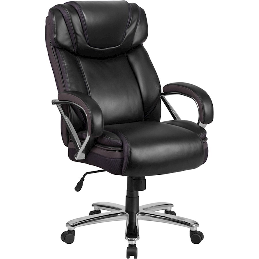Flash Hercules Office Chair w/Extra Wide Seat, Black – GO-2092M-1-BK-GG