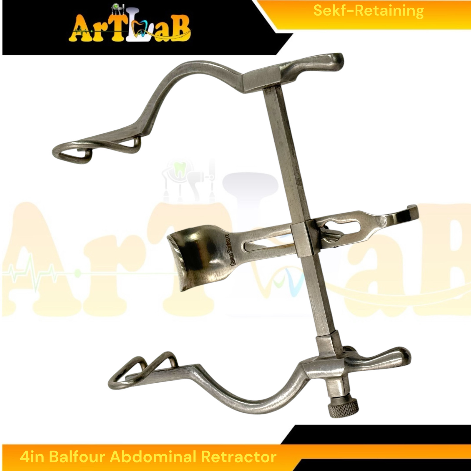 Balfour Abdominal Retractor 4″ Pediatric Veterinary Instrument Fenestrated