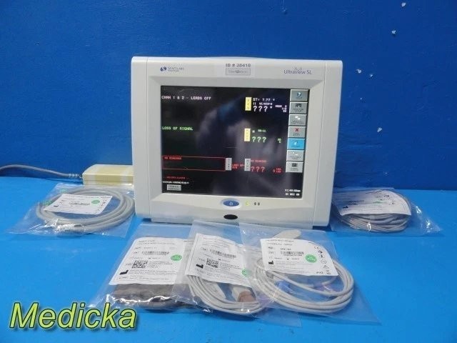 Spacelabs 91370 Ultraview SL Monitor- 91496 Module – ECG/SpO₂/NIBP/Temp ~ 38418