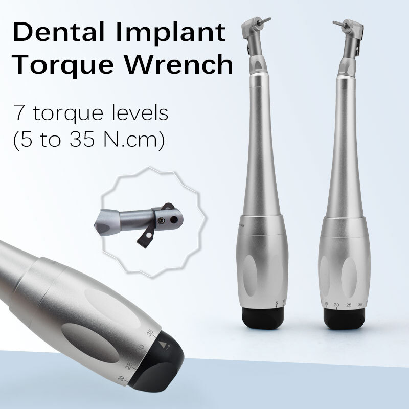 Dental Universal Implant Kit Torque Wrench Contra Angle Handpiece & 16 Drivers