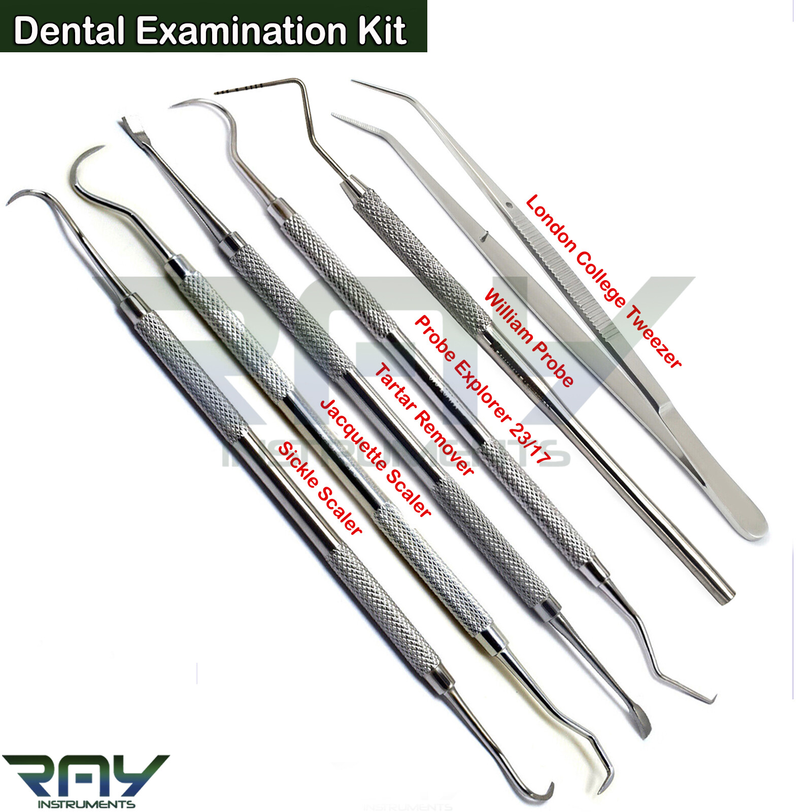 Professional Dental Oral Hygiene Kit Periodontal Probe Teeth Care Scalers CE