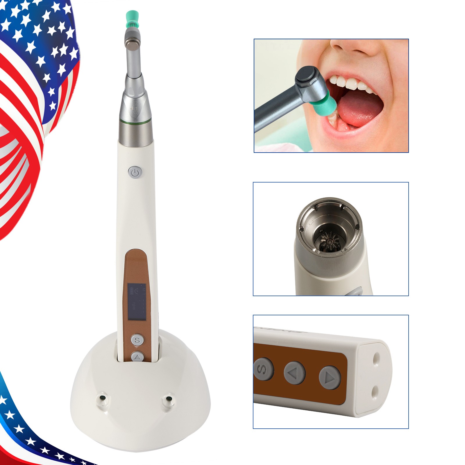 Dental Electric Cordless Hygiene Prophy Handpiece 360° Swivel Polishing