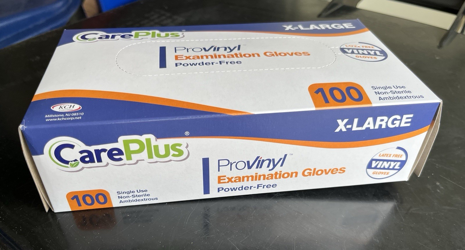 Disposable Vinyl Gloves XLarge 100/box Powder Free Latex Free Care Plus Lot of 2