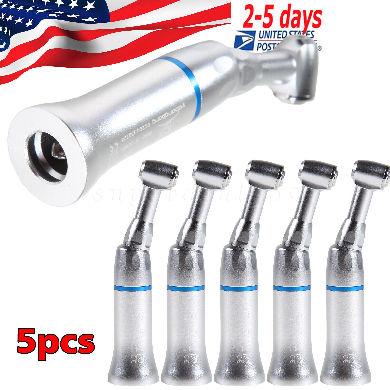 5X Dental Push Button Low Speed Contra Angle Handpiece Fit NSK E-type Motor YAD