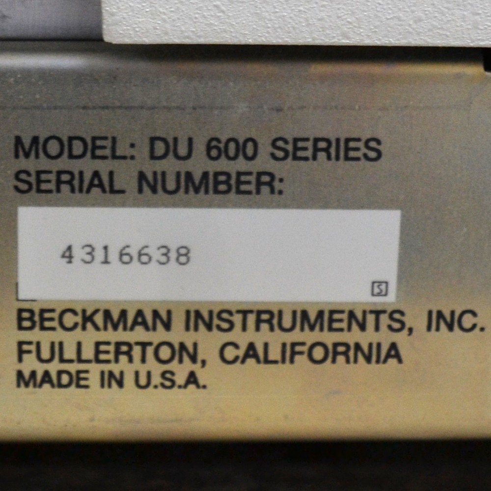Beckman Coulter DU640 Spectrophotometer 190-1100nm 110/120V 50/60Hz 200W AS/IS